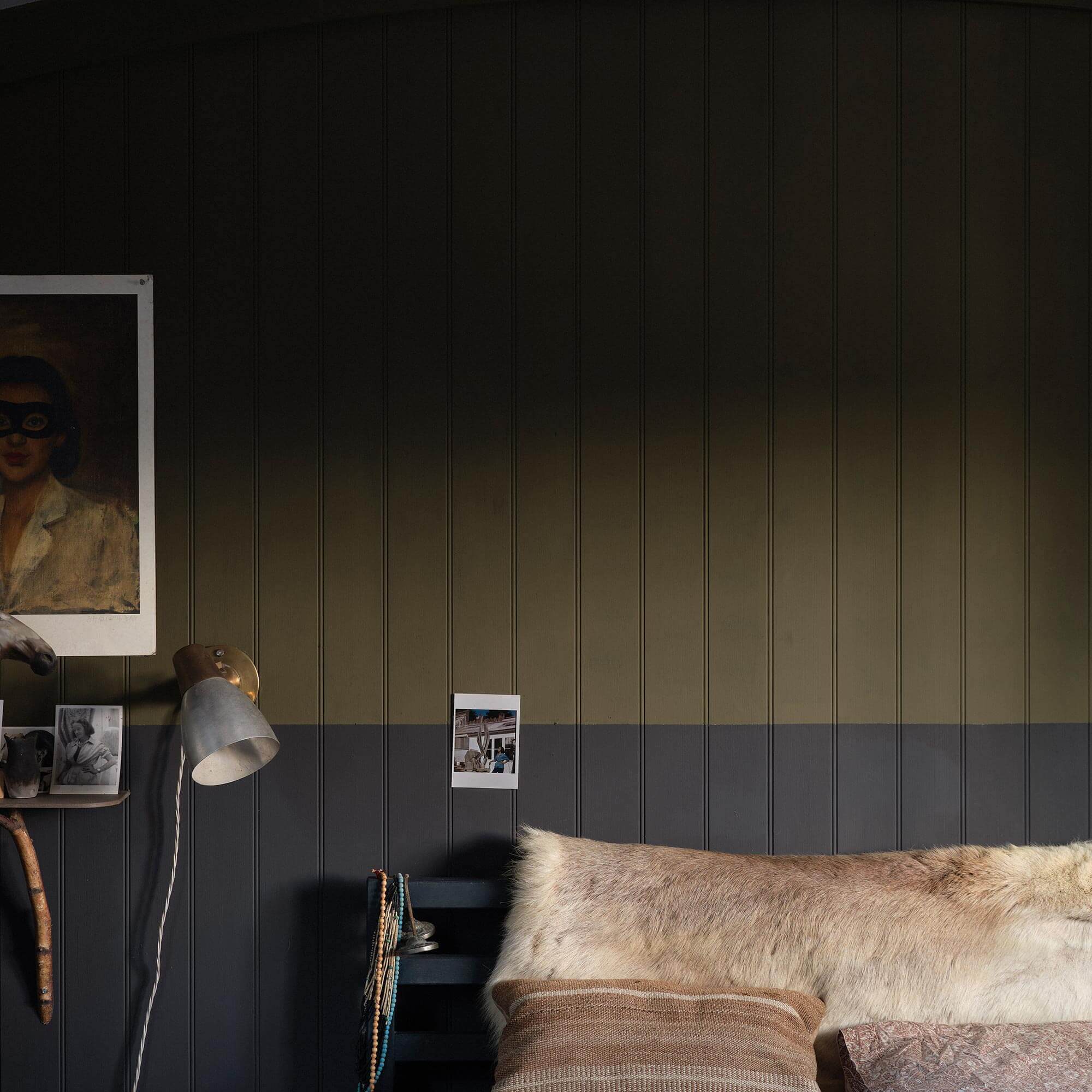 farrow & ball broccoli brown 198 im schlafzimmer