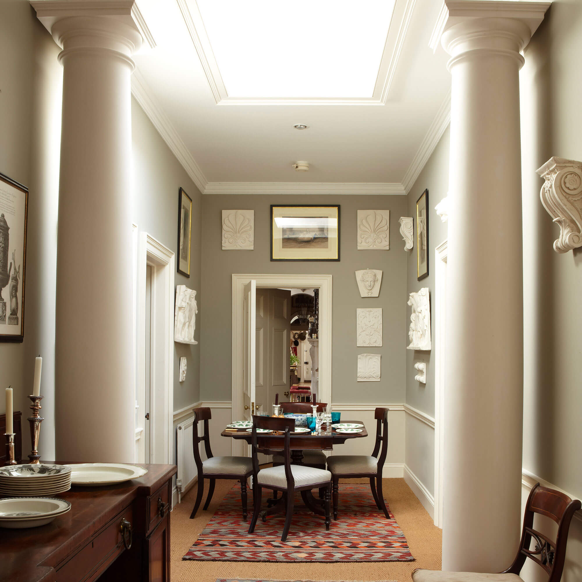 farrow & ball shaded white 201 im esszimmer