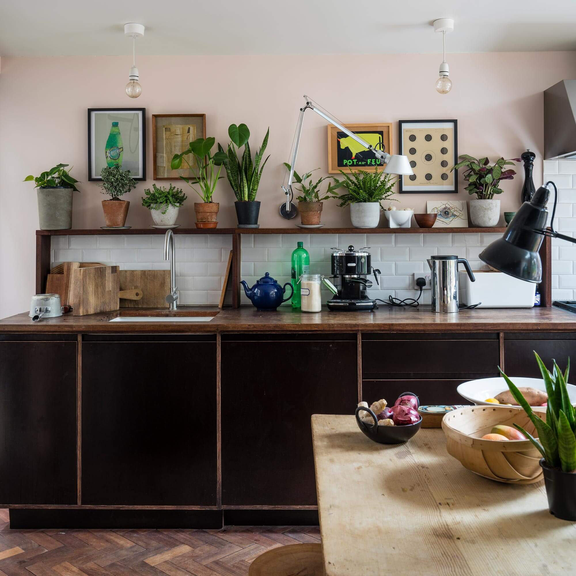 farrow & ball pink ground 202 in der küche