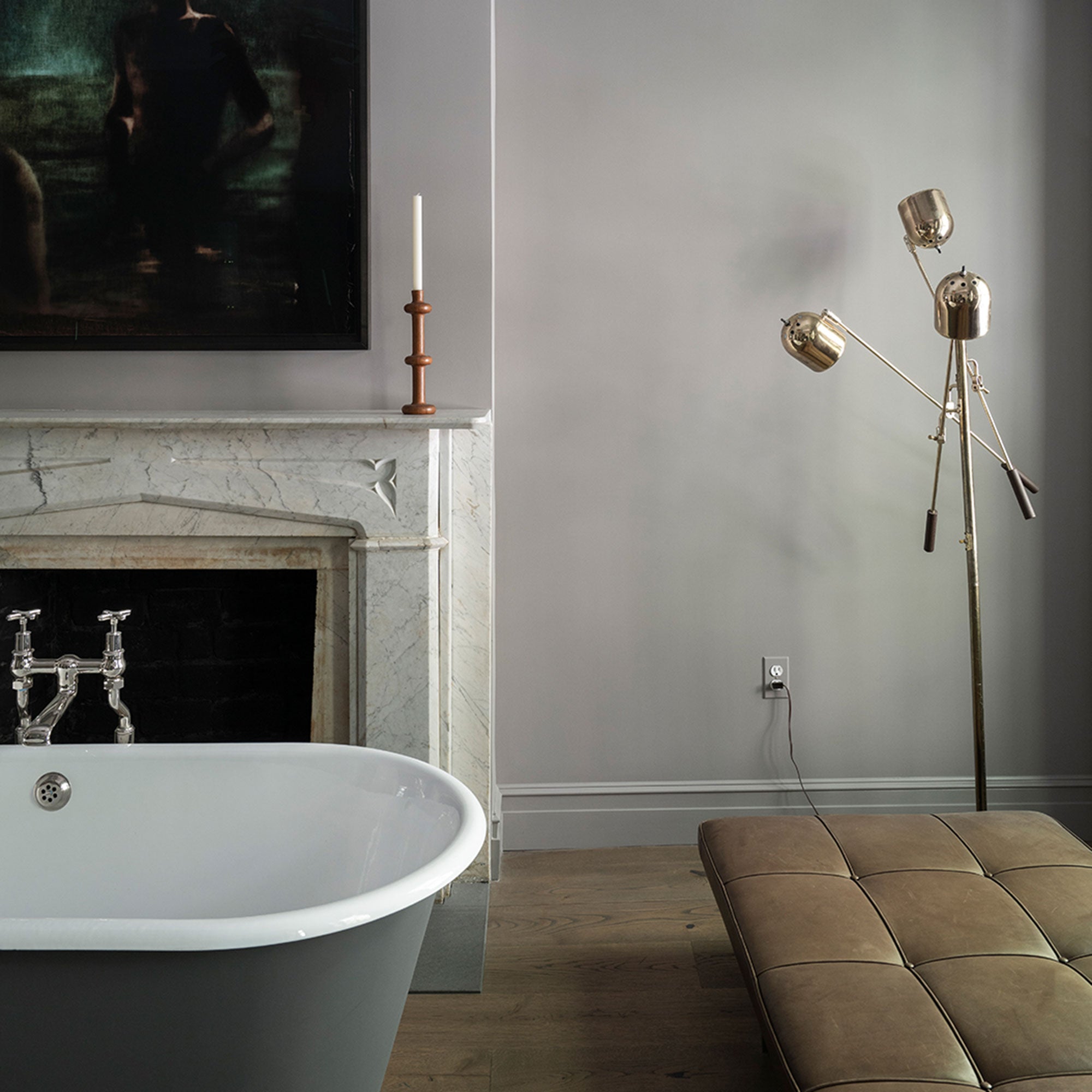 farrow & ball dove tail 267 im badezimmer