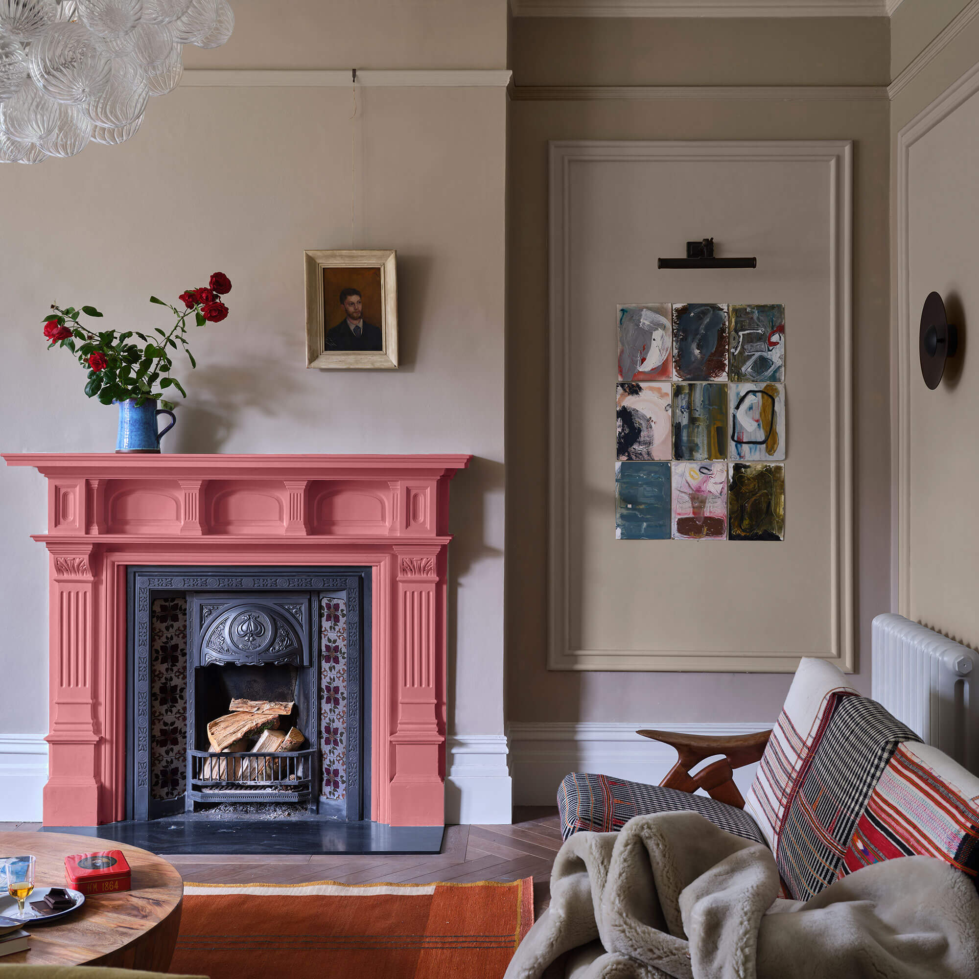 farrow & ball jitney 293 im wohnzimmer