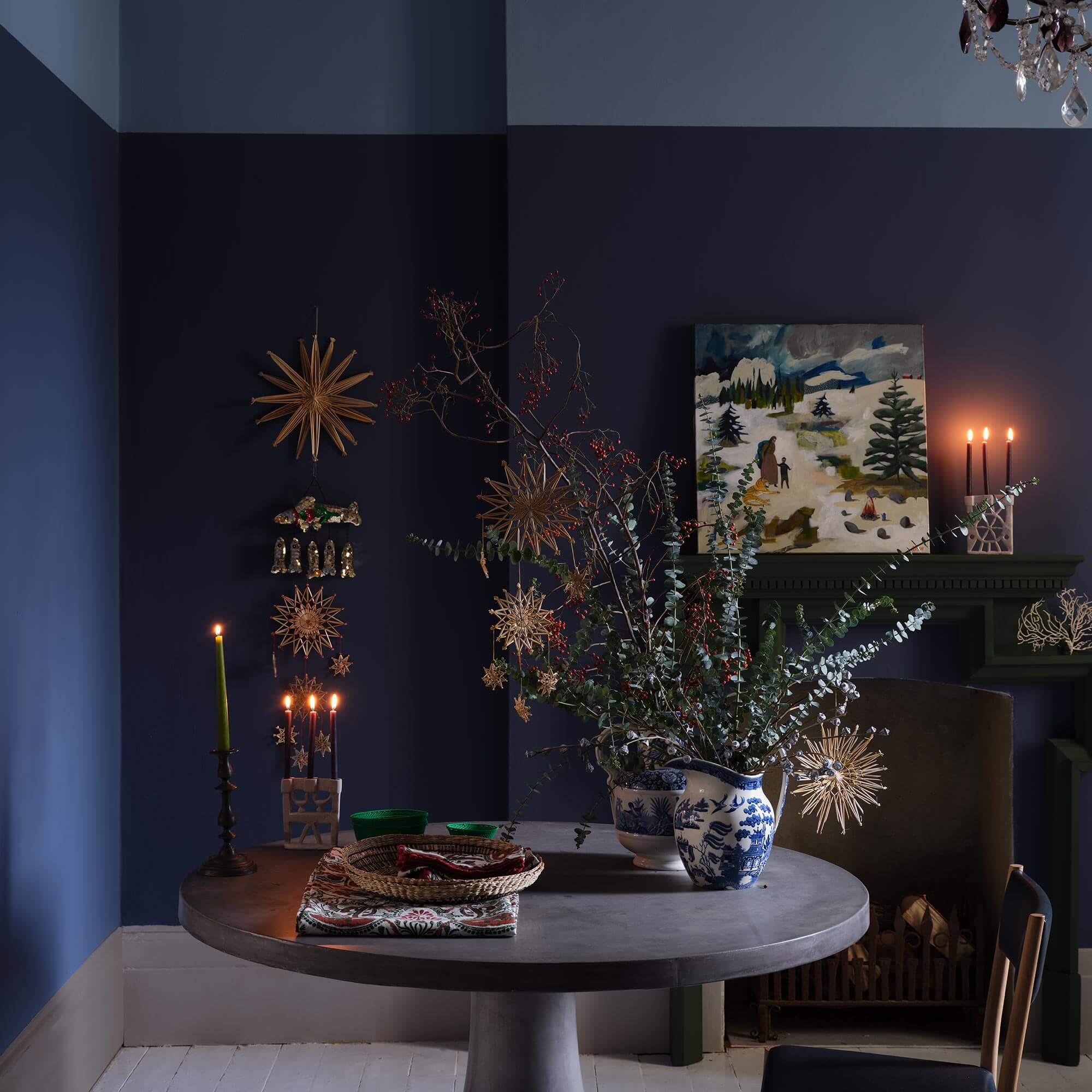 farrow & ball wine dark 308 als wandfarbe im esszimmer