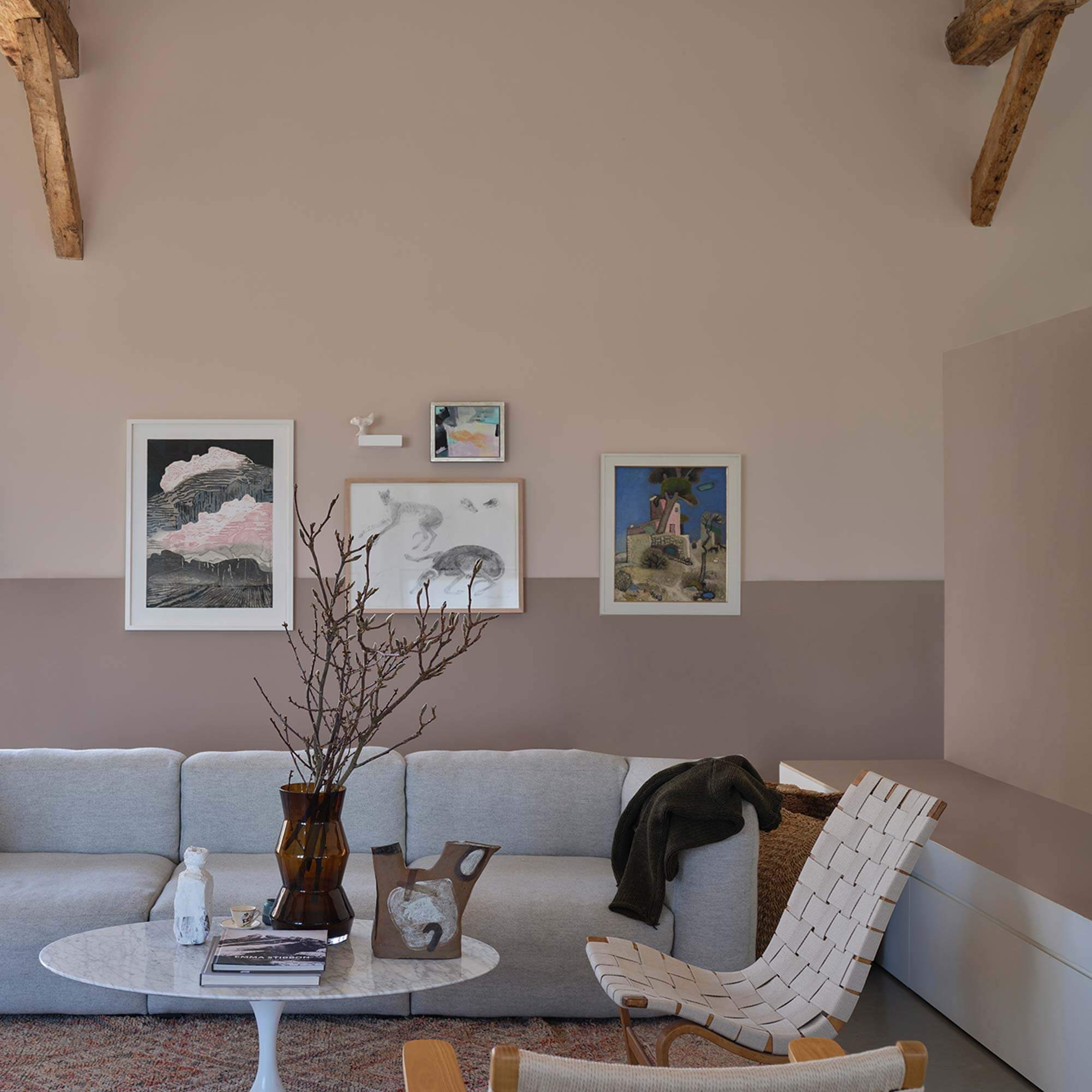 farrow & ball scallop 311 im wohnzimmer