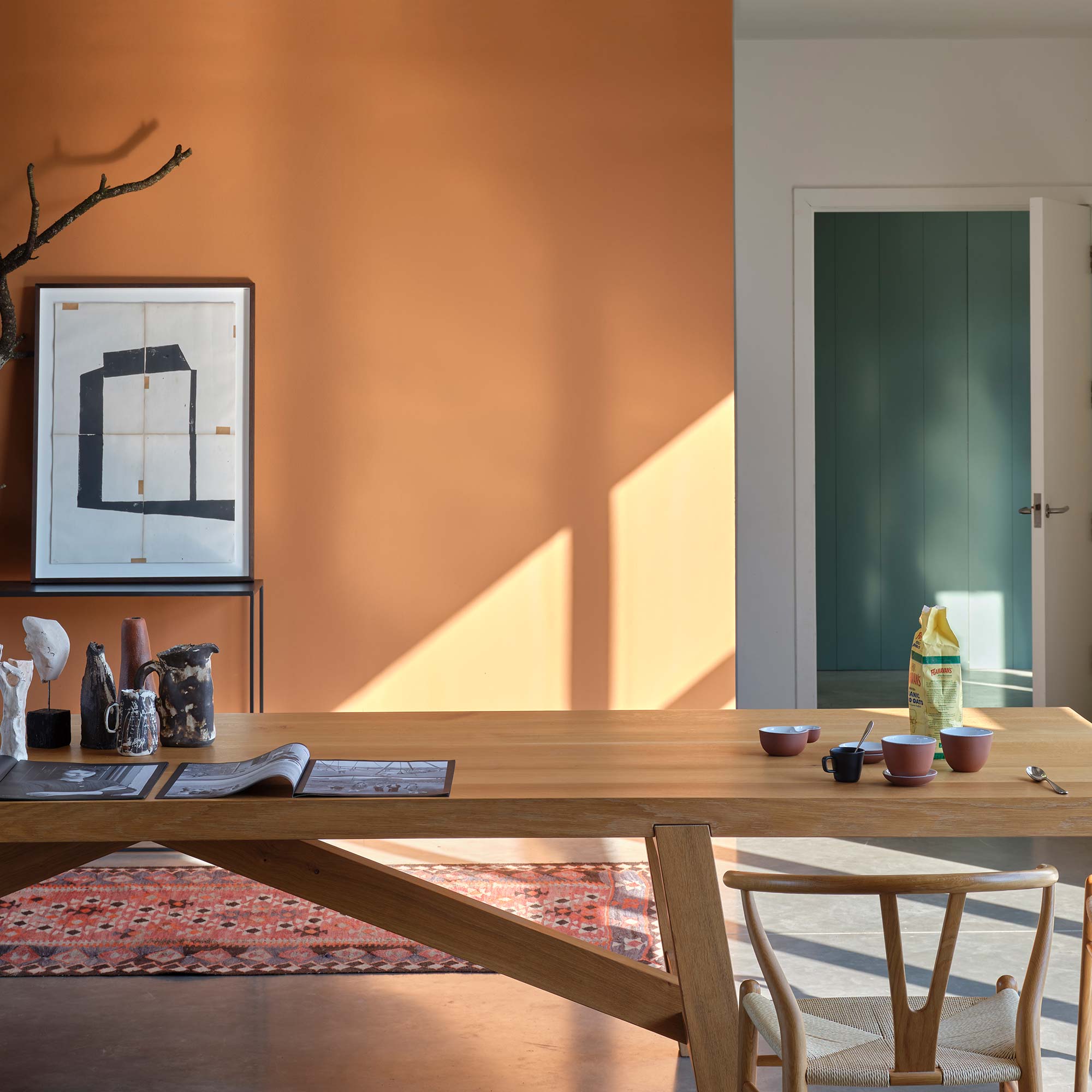 farrow & ball marmelo 316 im esszimmer