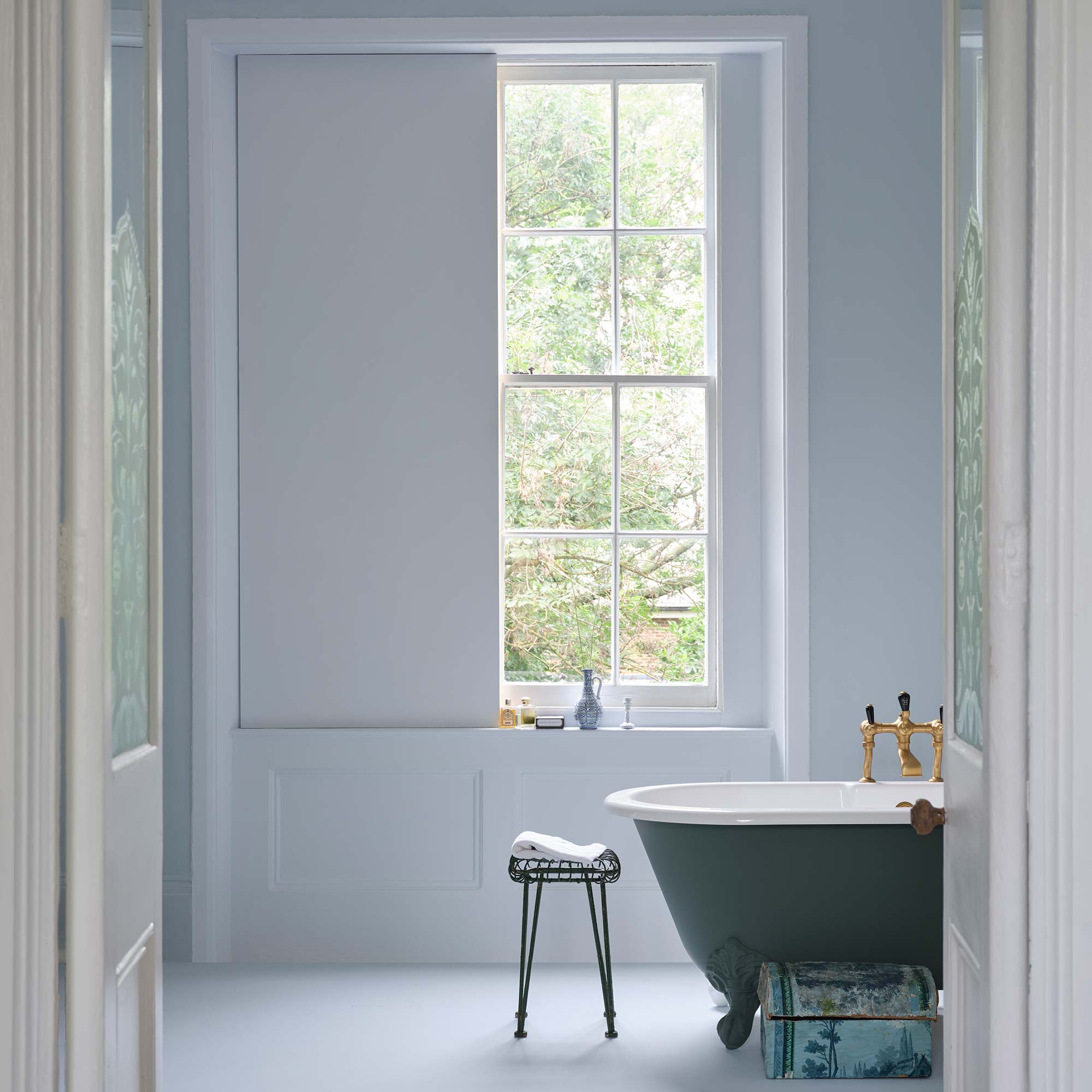 farrow & ball kakelugn 317 im esszimmer