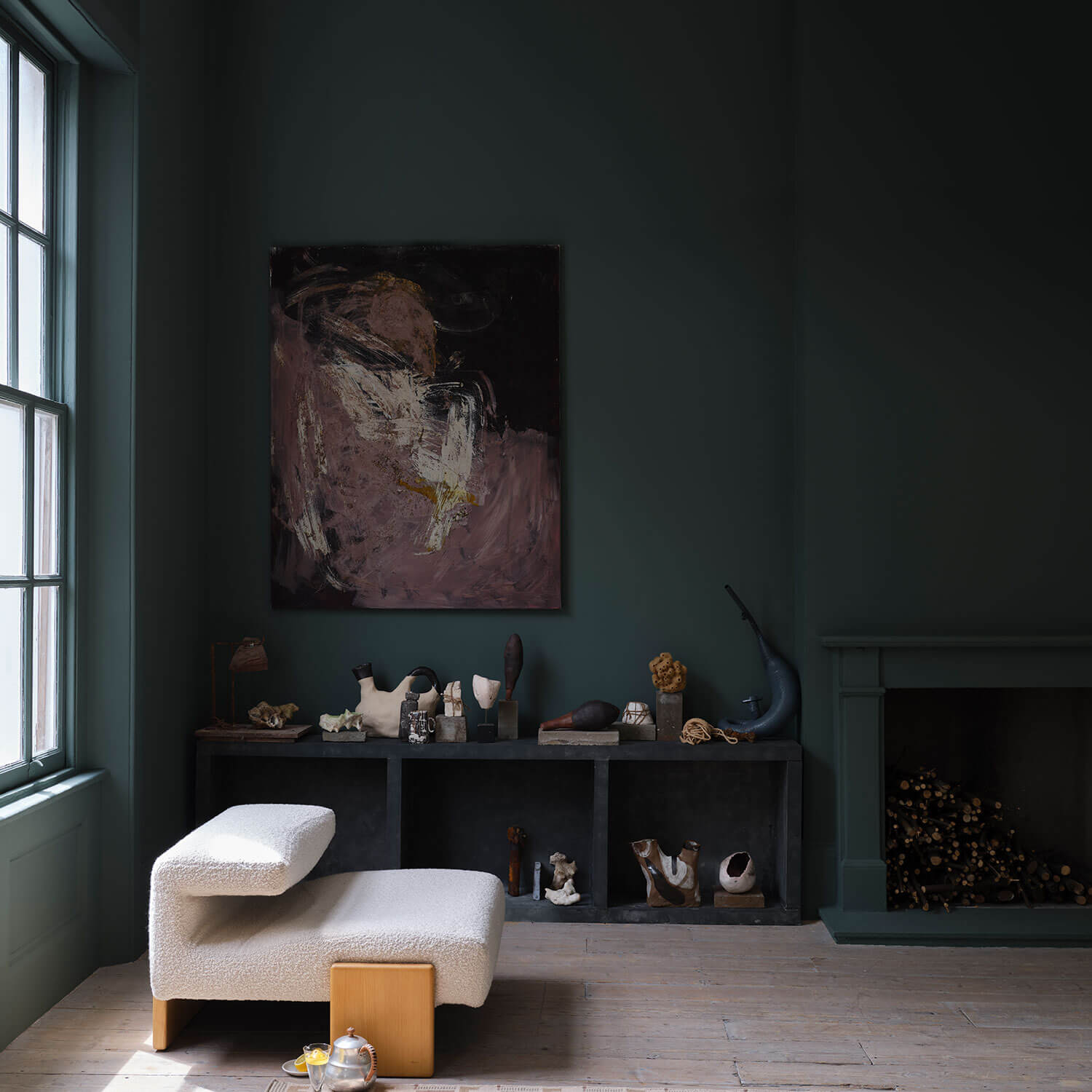 farrow & ball douter 318 im wohnzimmer