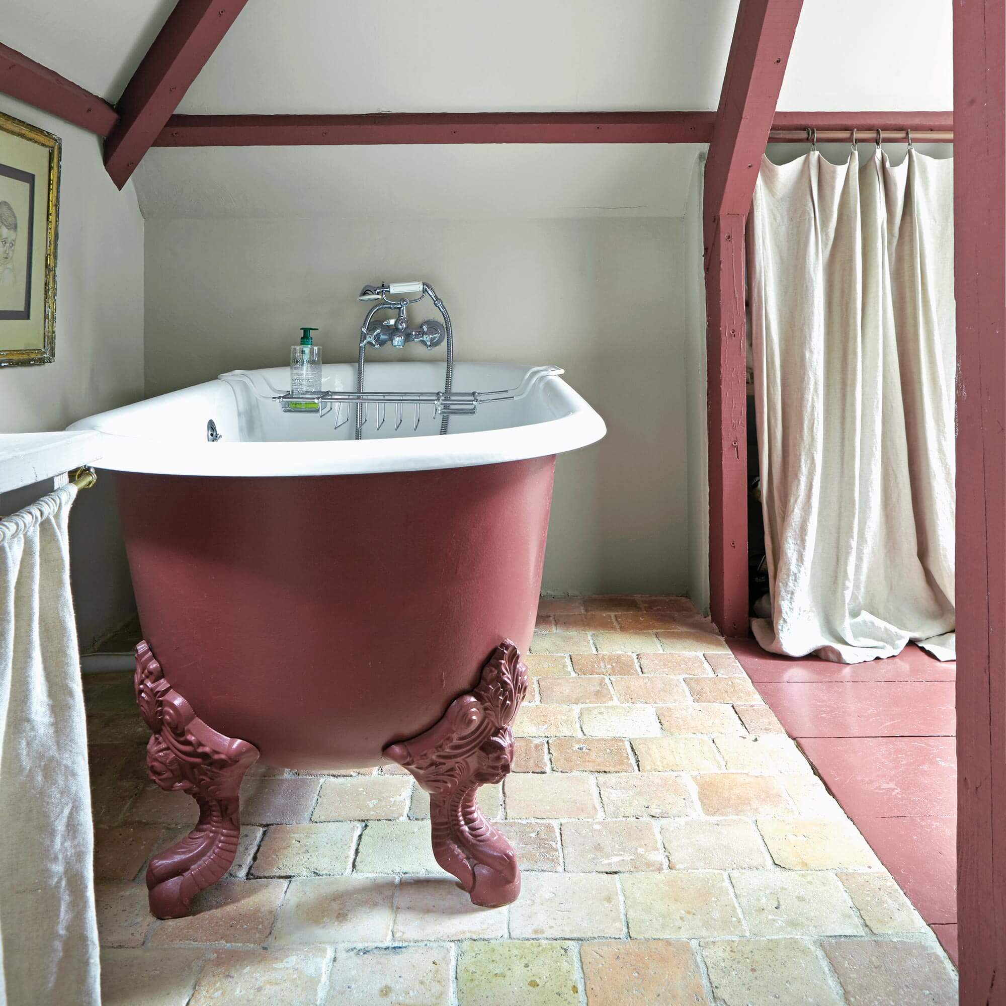 farrow & ball eating room red 43 als farbe im badezimmer