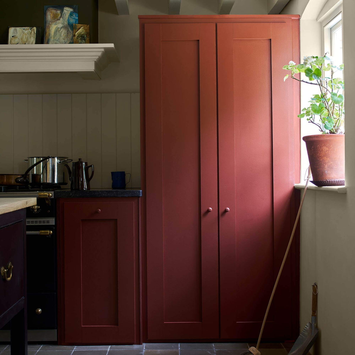 farrow & ball etruscan red 56 in der küche