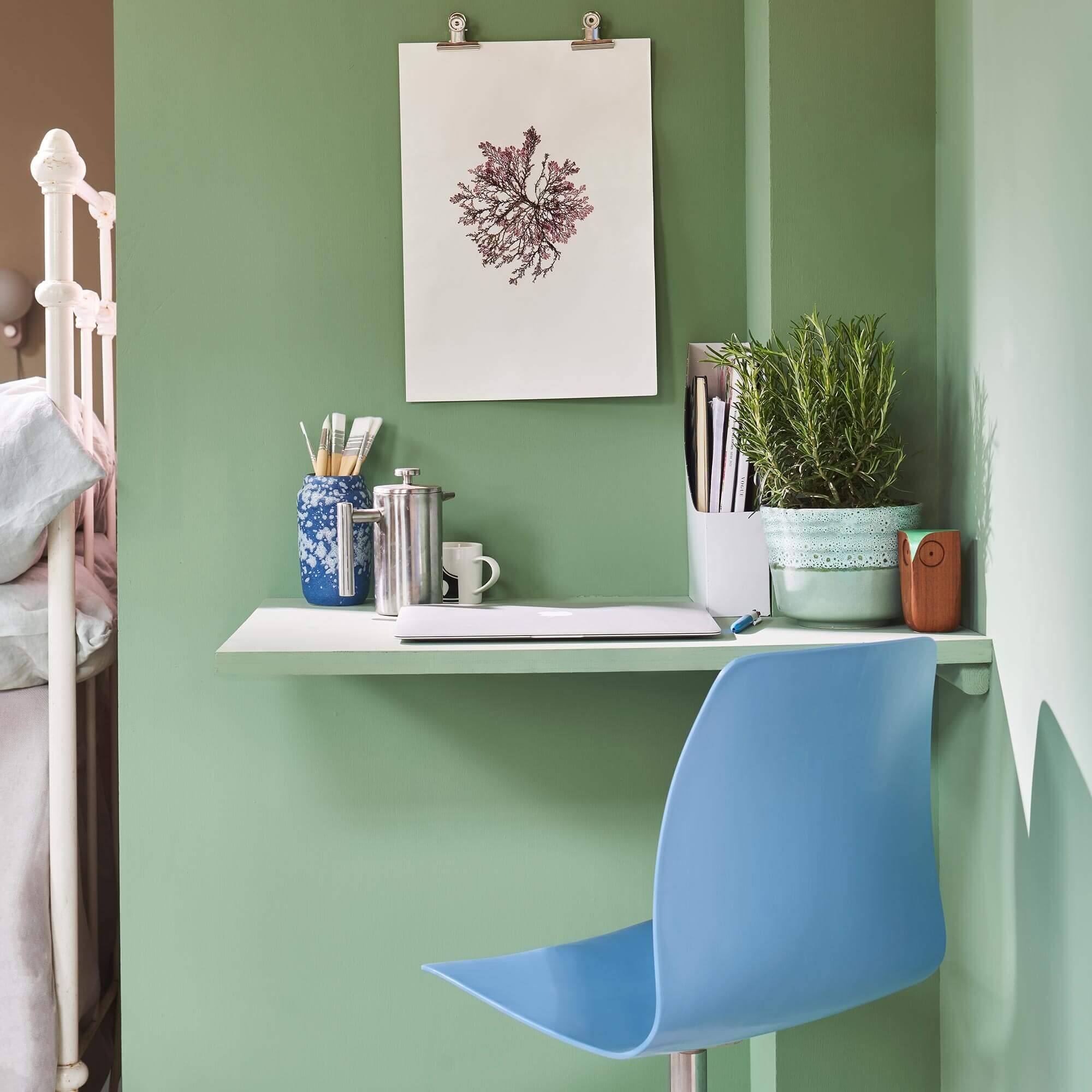 farrow & ball breakfast room green 81 als wandfarbe im arbeitszimmer