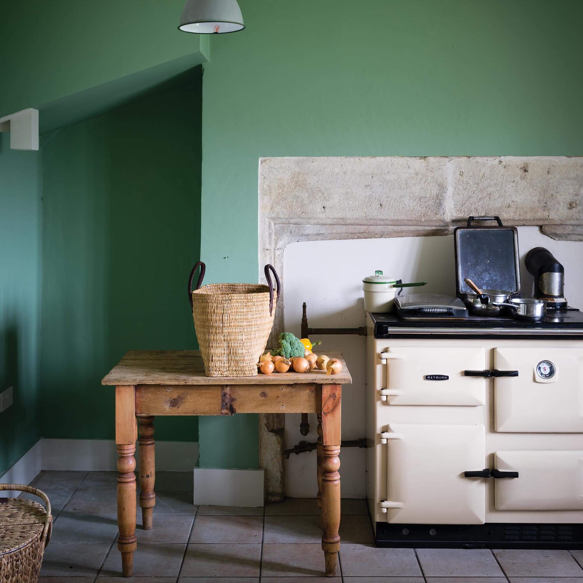 farrow & ball breakfast room green 81 als wandfarbe in der küche