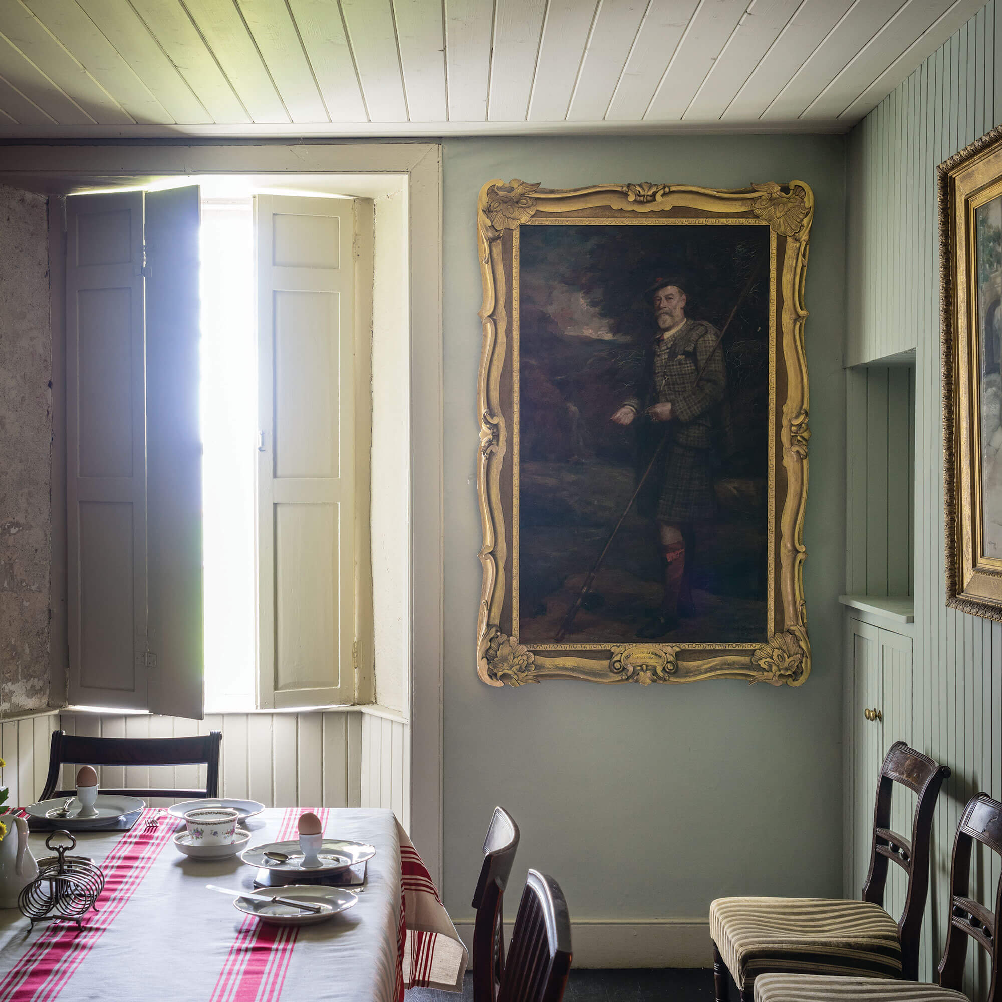 farrow & ball blue gray 91 im esszimmer