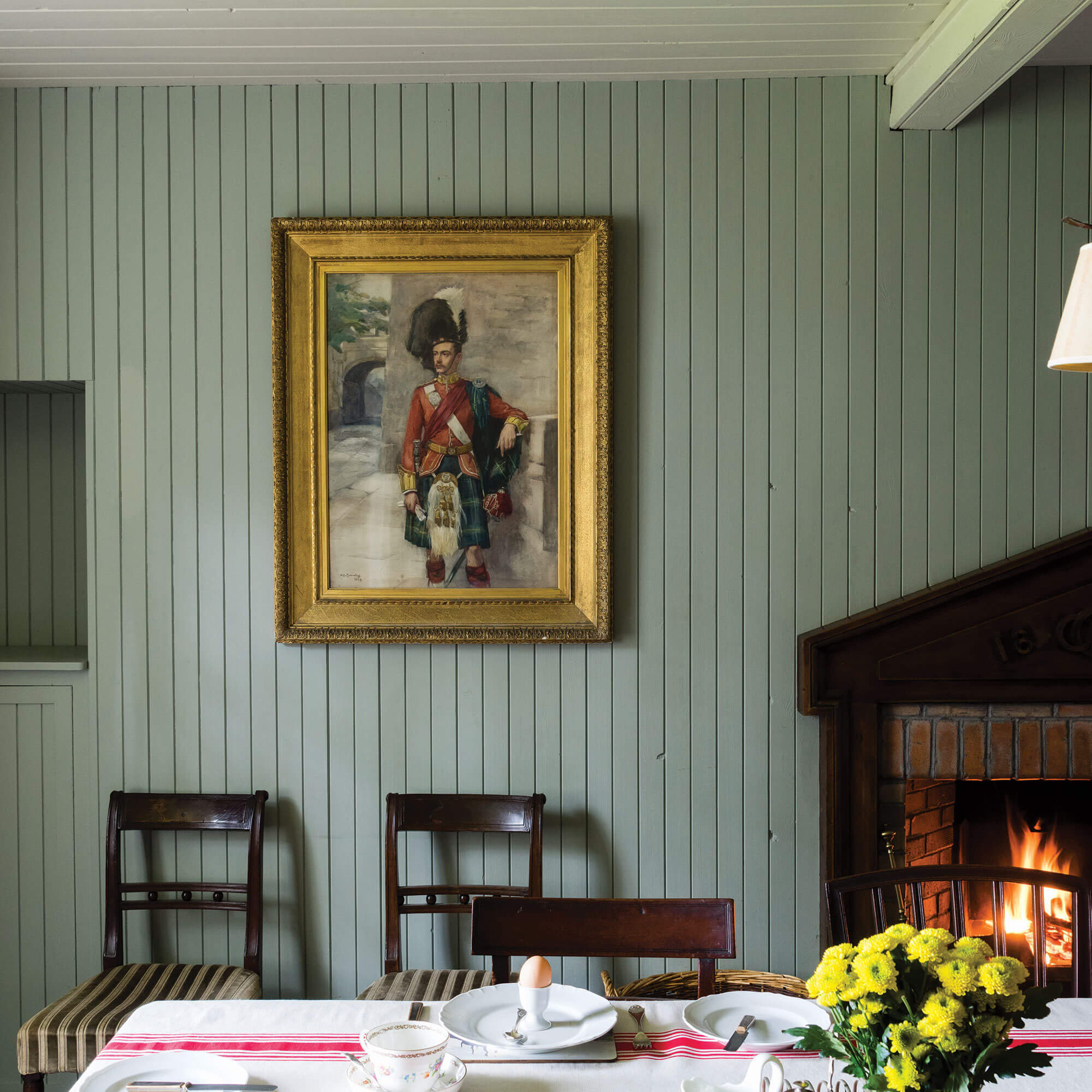 farrow & ball blue gray 91 im wohnzimmer