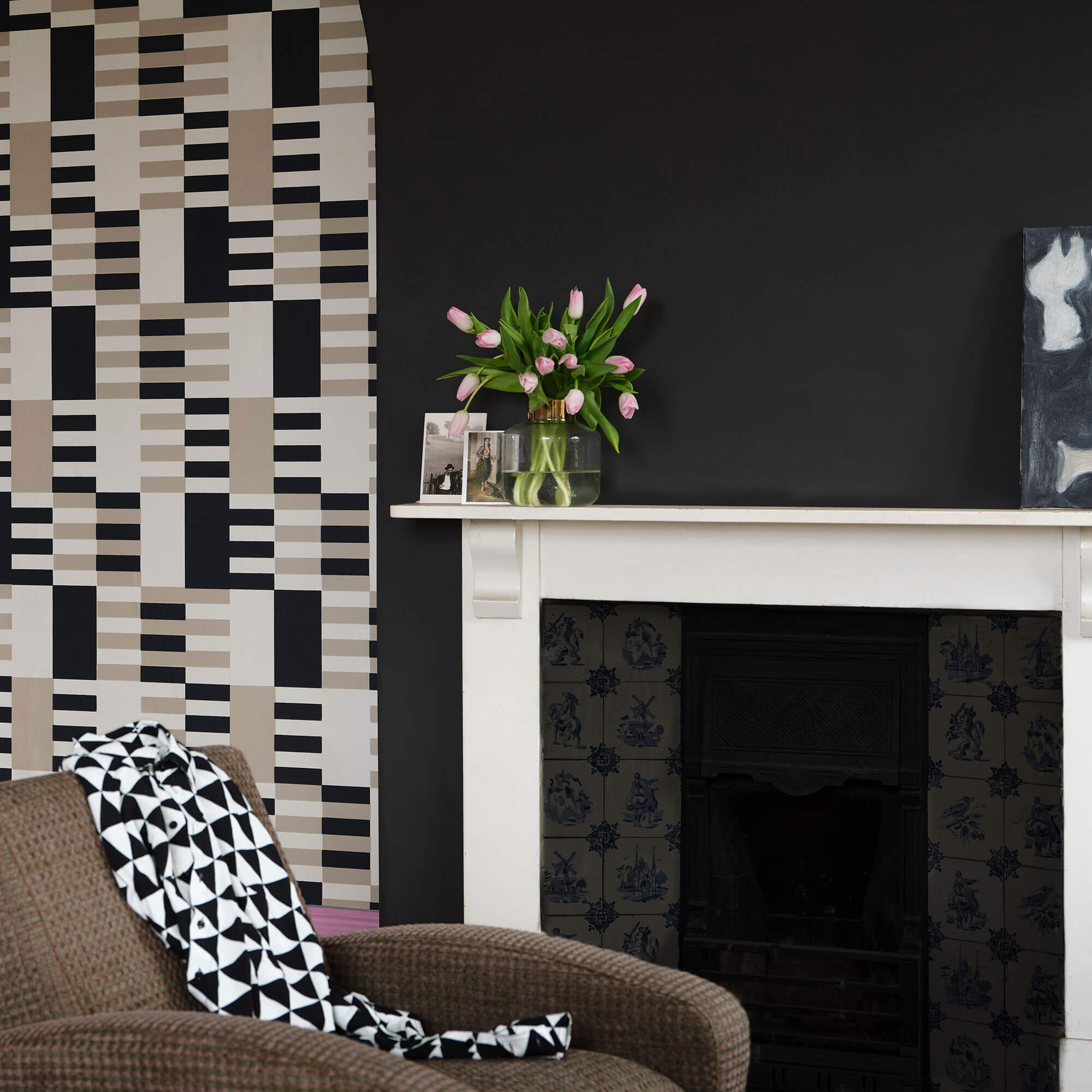 farrow & ball liquorice cb10 im wohnzimmer