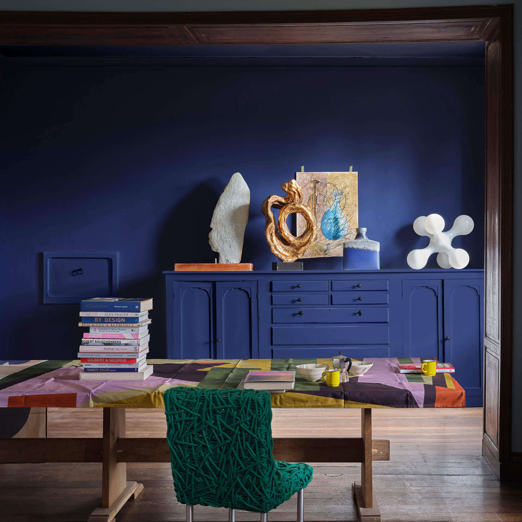 farrow & ball blue maize cb11 im wohnzimmer