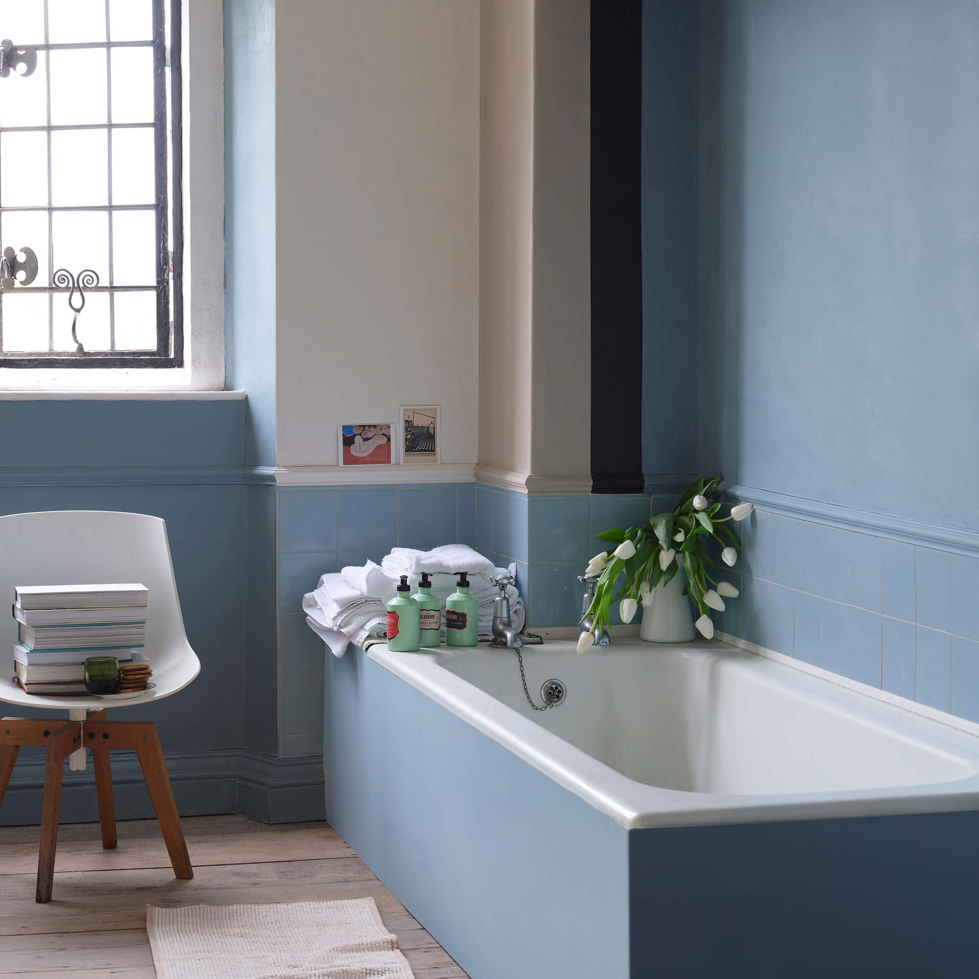 farrow & ball sardine cb8 im badezimmer