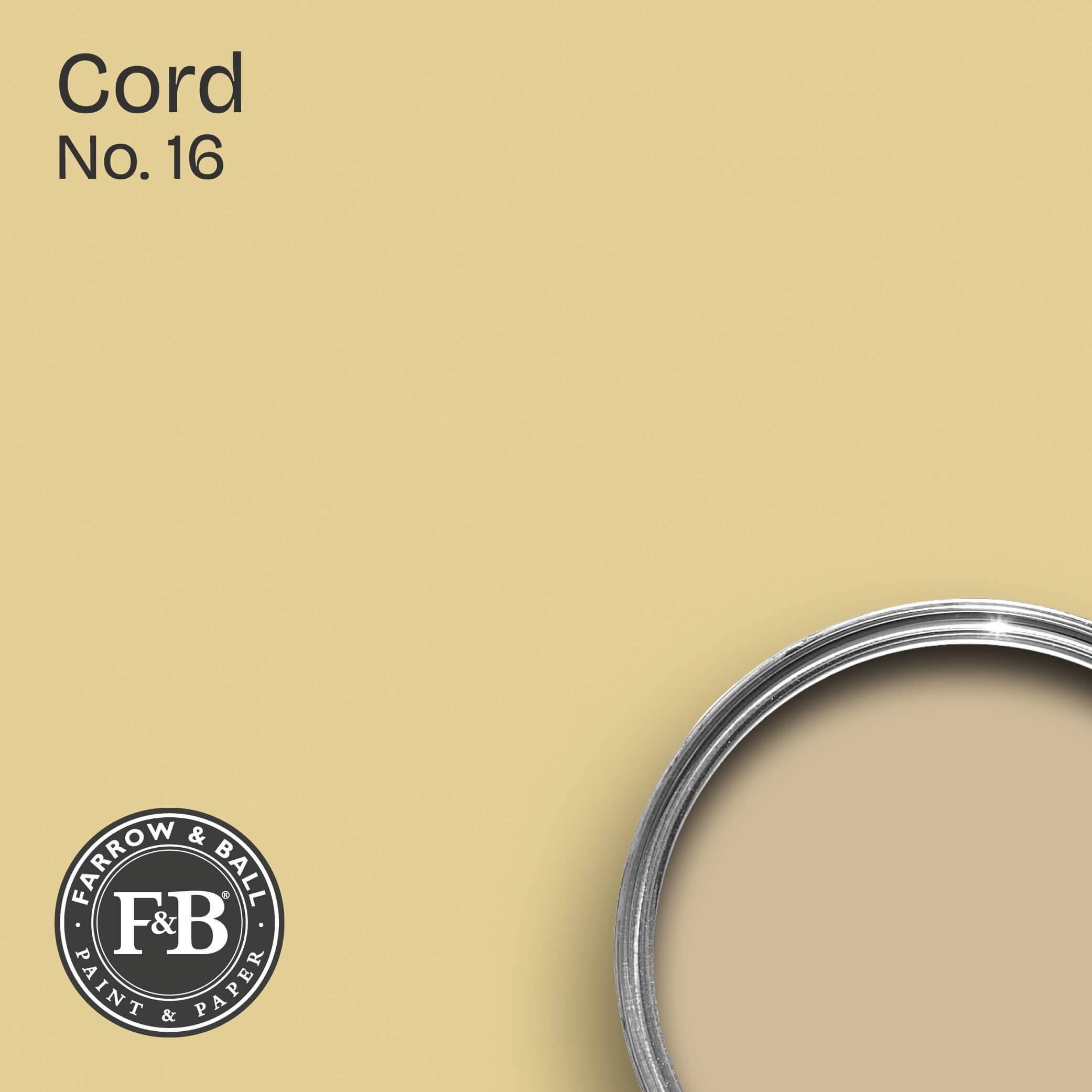 Farrow & Ball Wandfarbe Cord No. 16