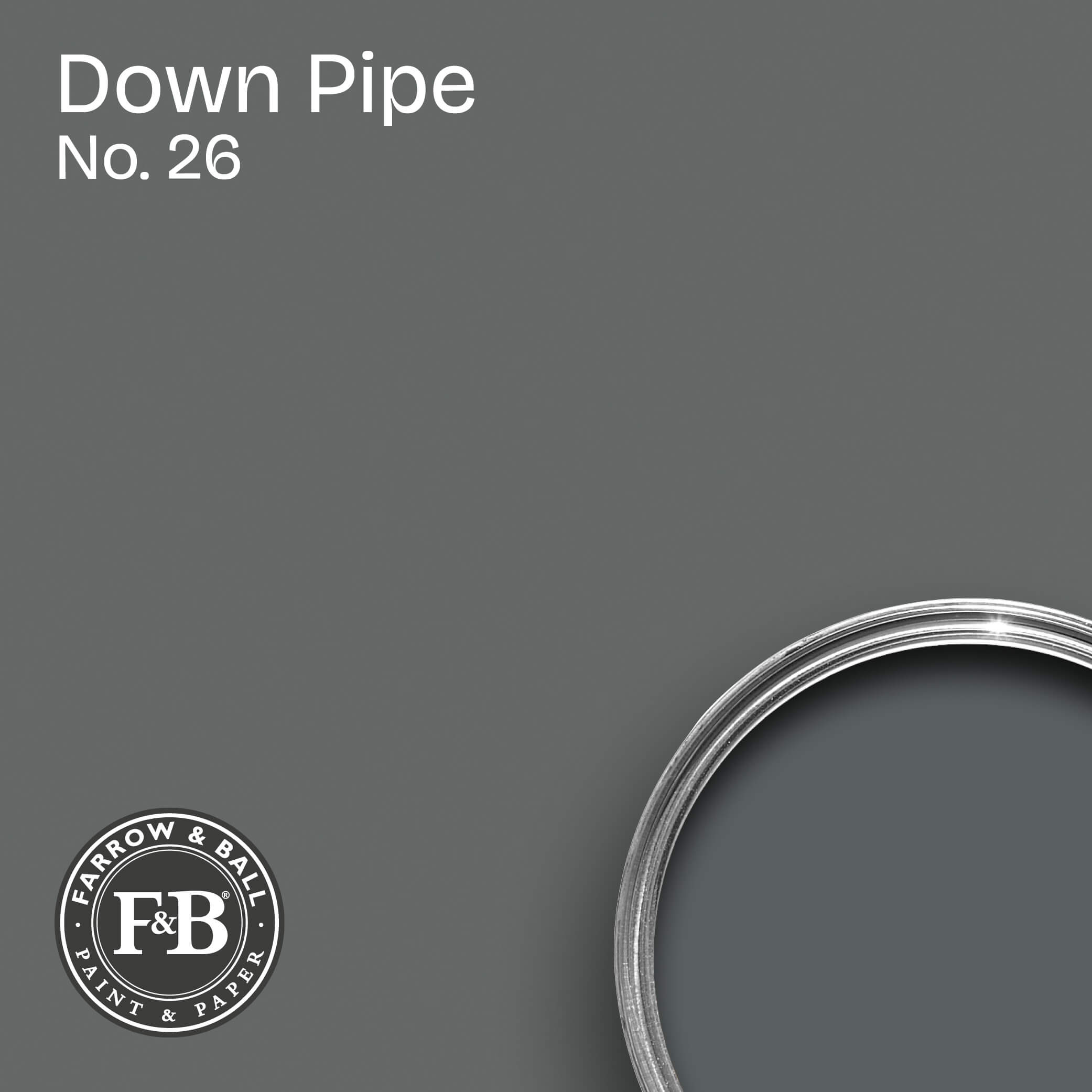 Farrow & Ball Wandfarbe Down Pipe No. 26