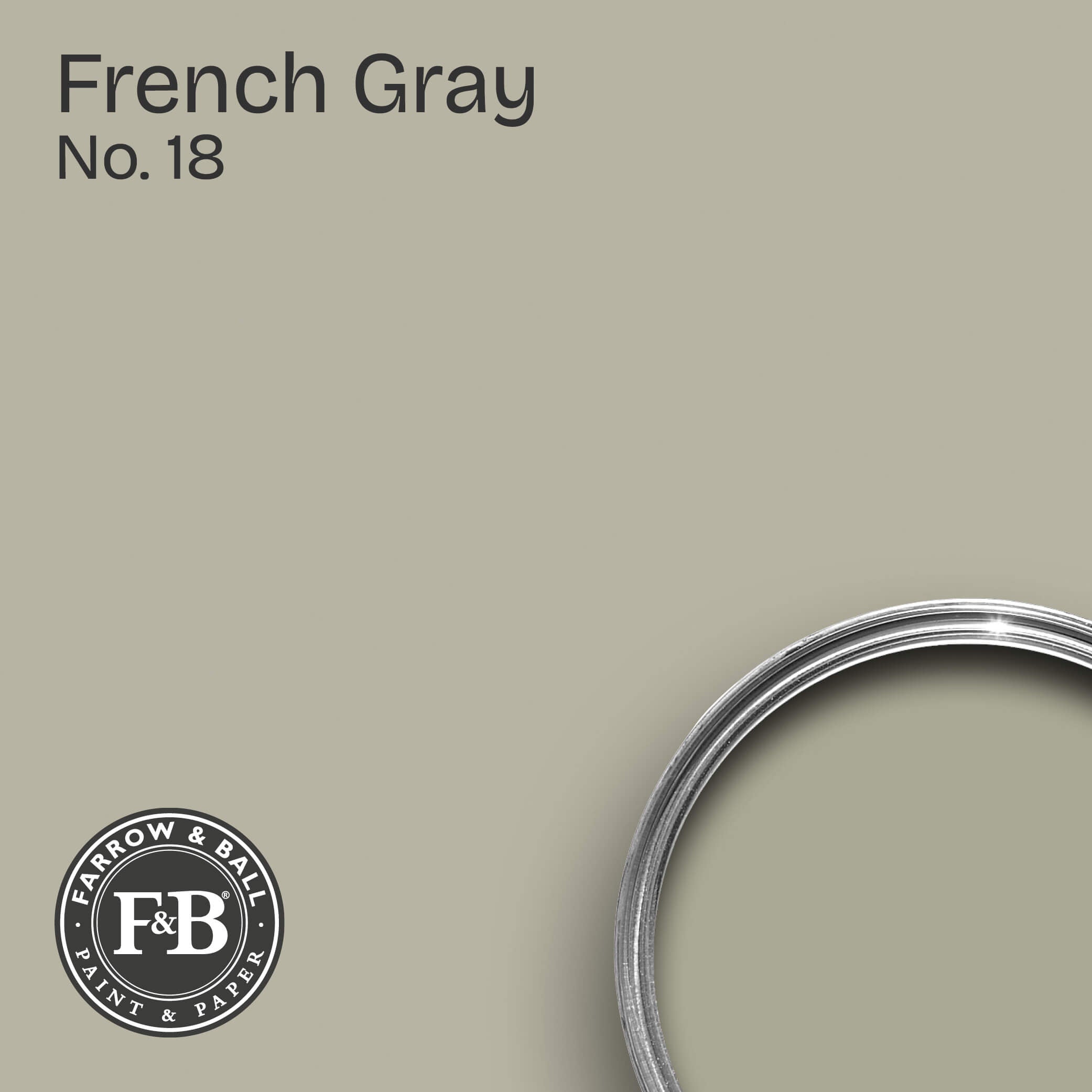 Farrow & Ball Wandfarbe French Gray No. 18