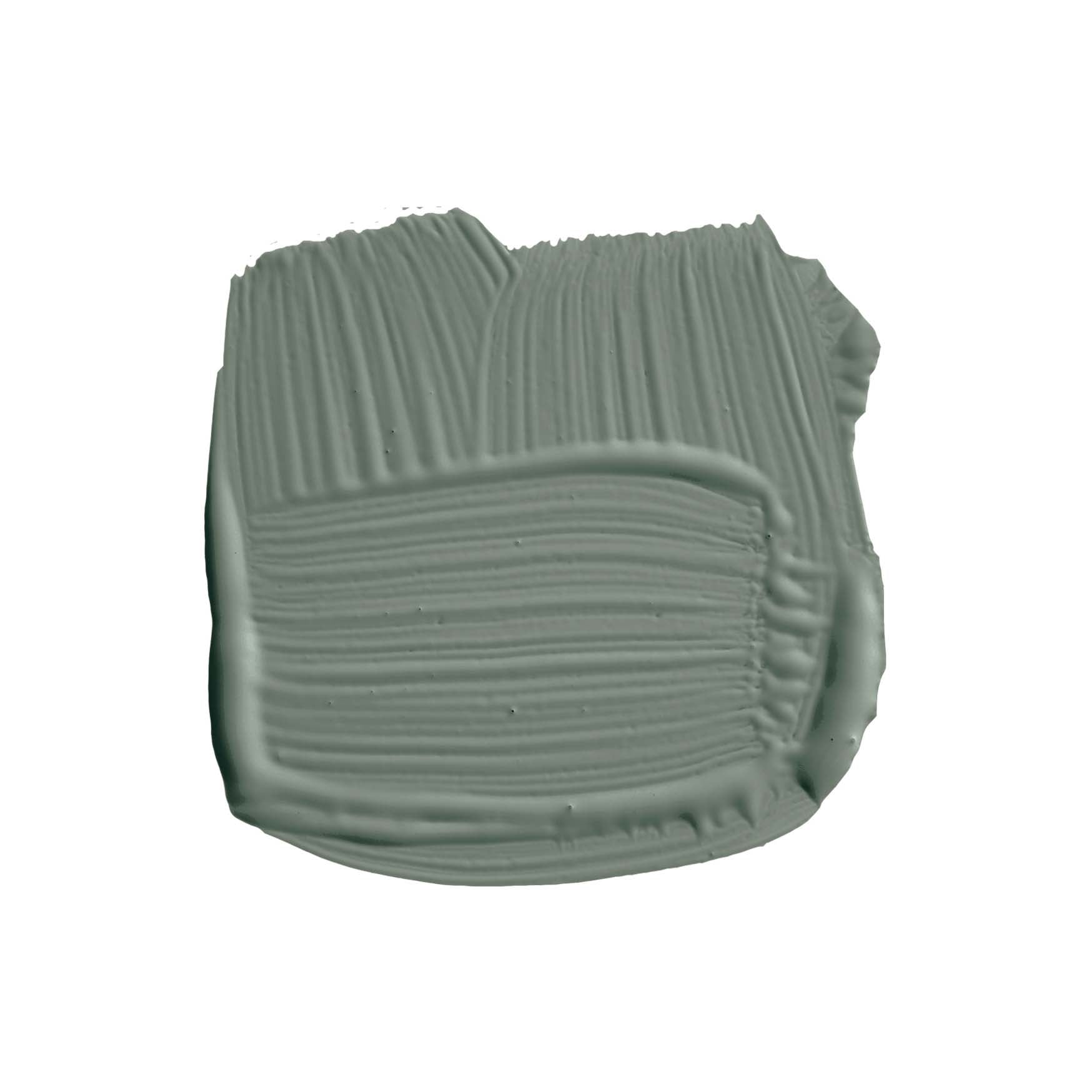 Pinselstrich der Wandfarbe Green Smoke No. 47 von Farrow & Ball