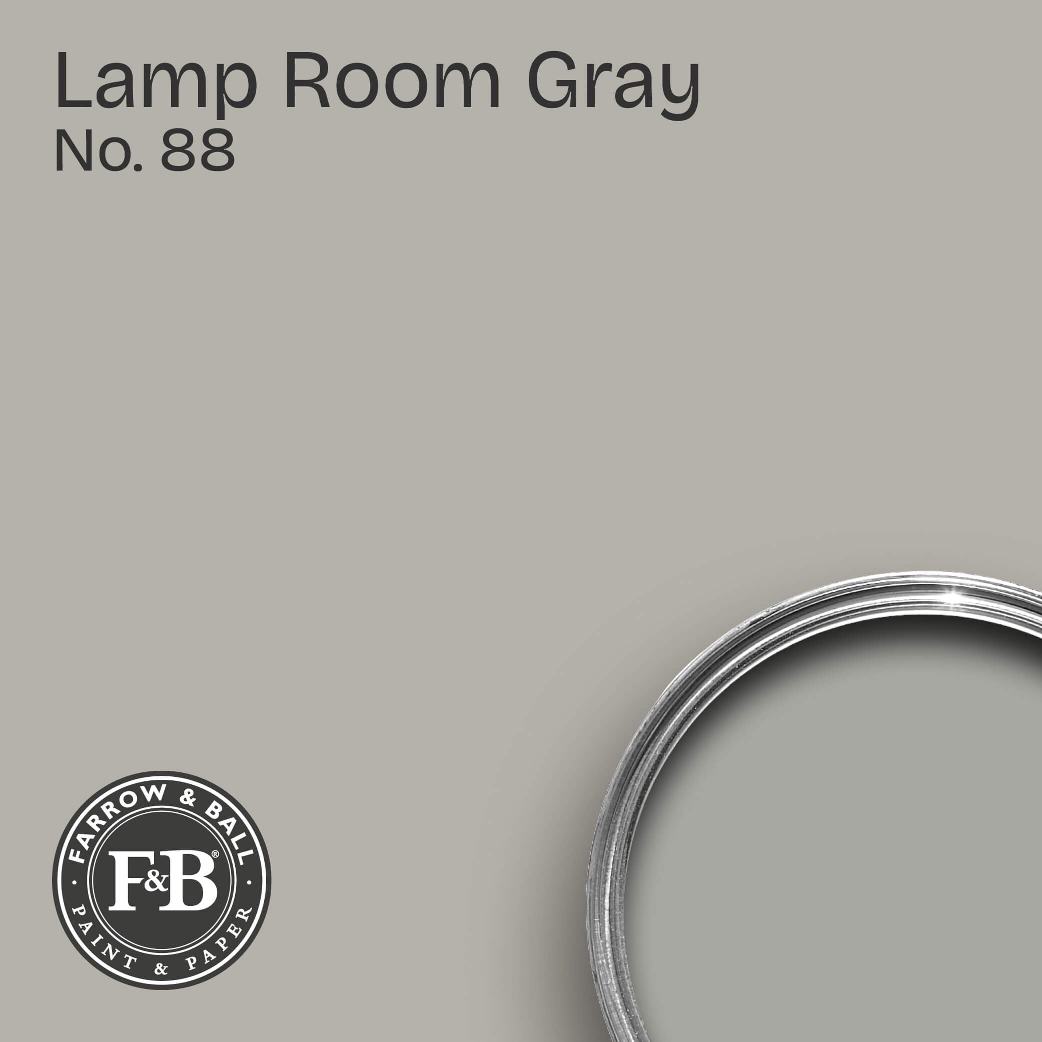 Farrow & Ball Wandfarbe Lamp Room Gray No. 88