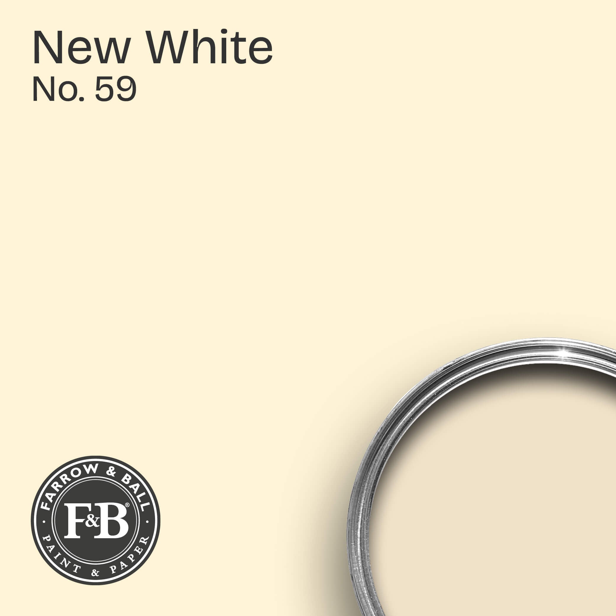 Farrow & Ball Wandfarbe New White No. 59