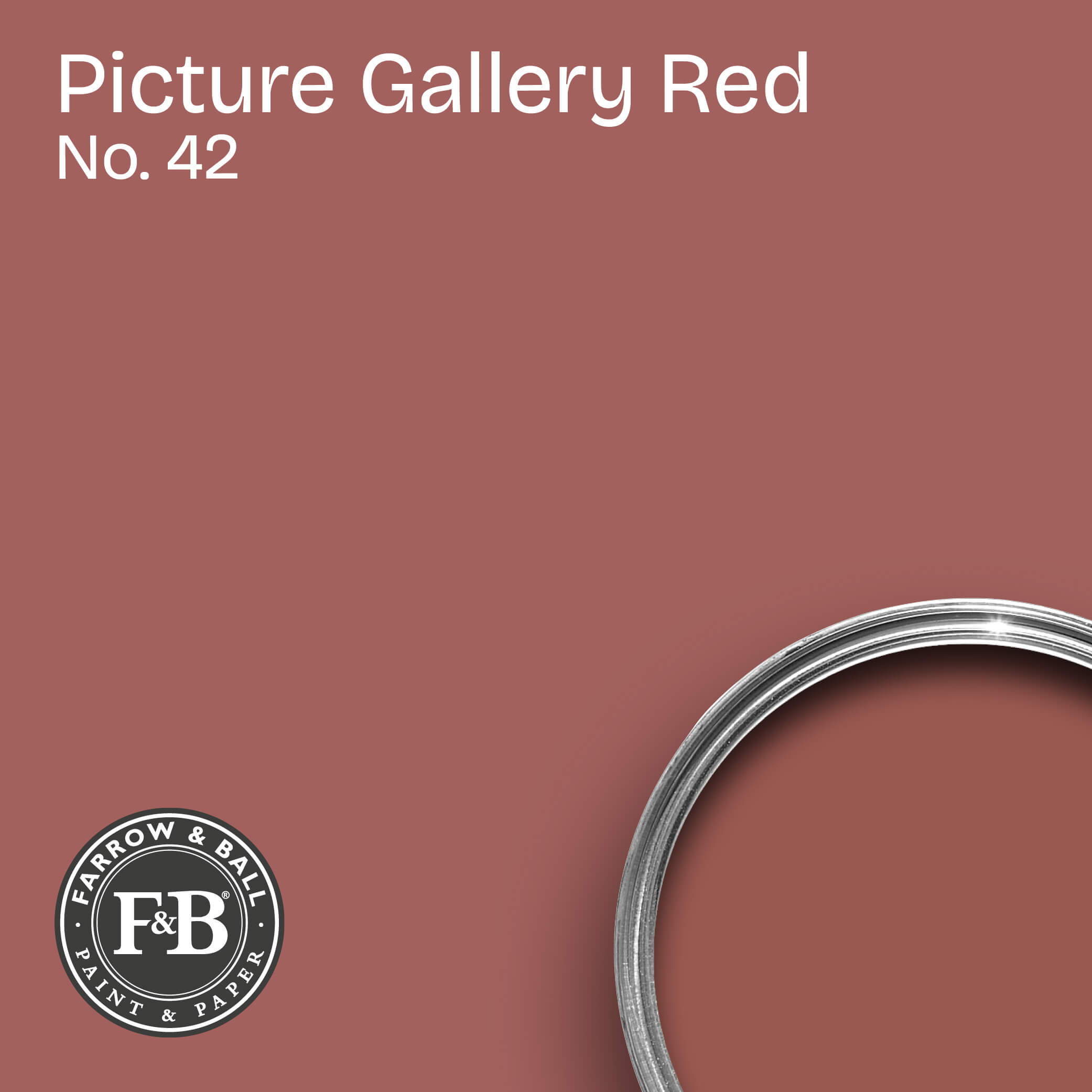 Farrow & Ball Wandfarbe Picture Gallery Red No. 42