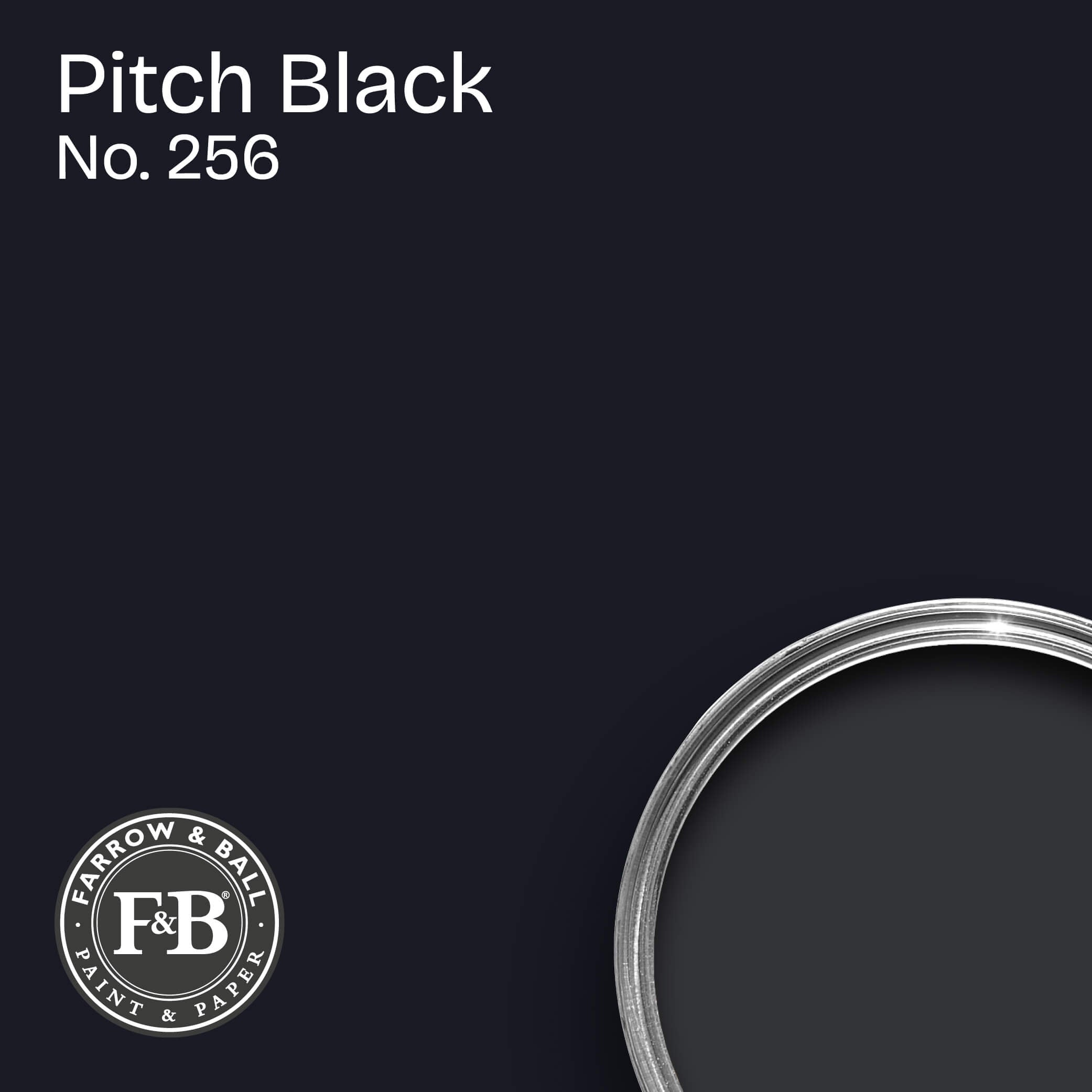 Farrow & Ball Wandfarbe Pitch Black No. 256
