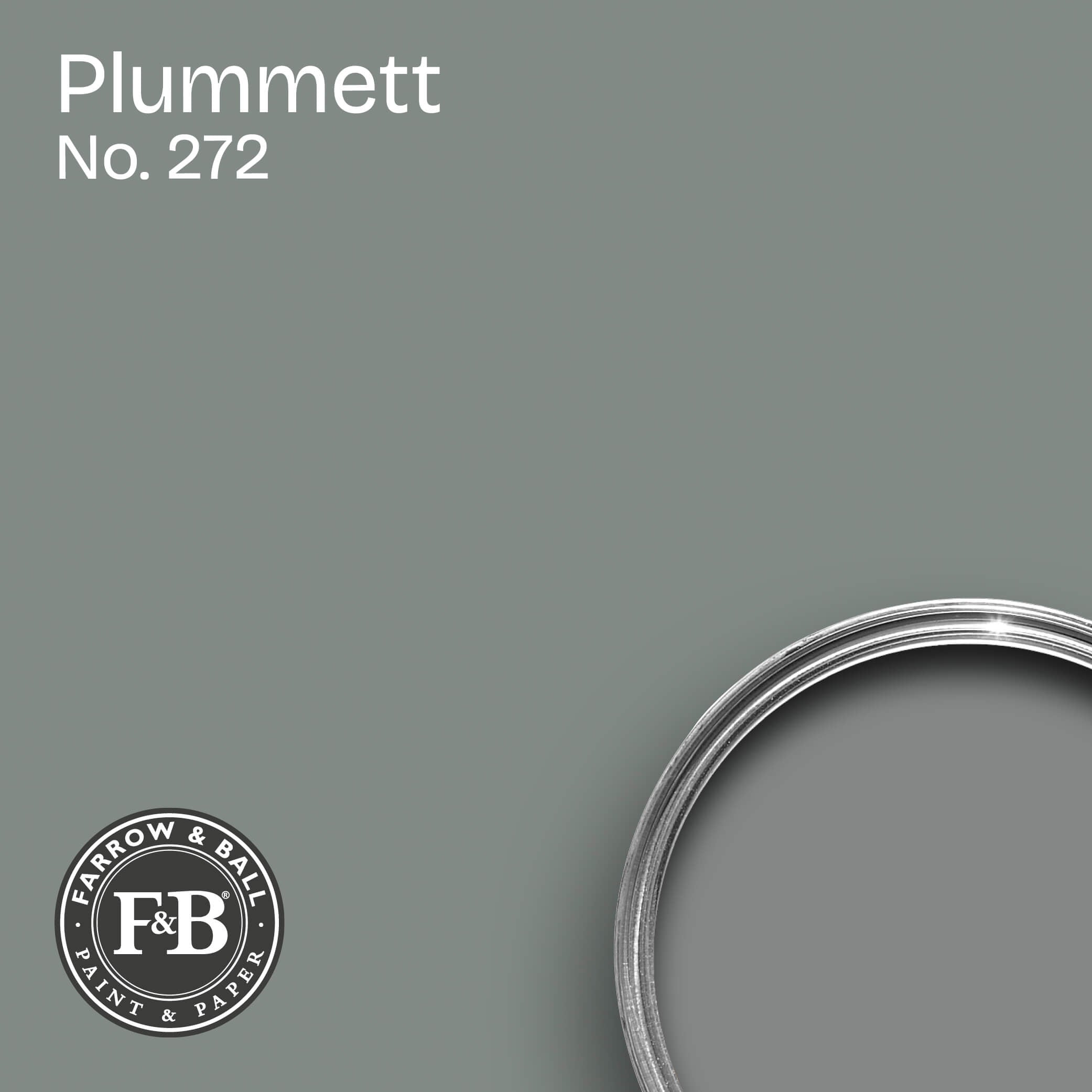Farrow & Ball Wandfarbe Plummett No. 272