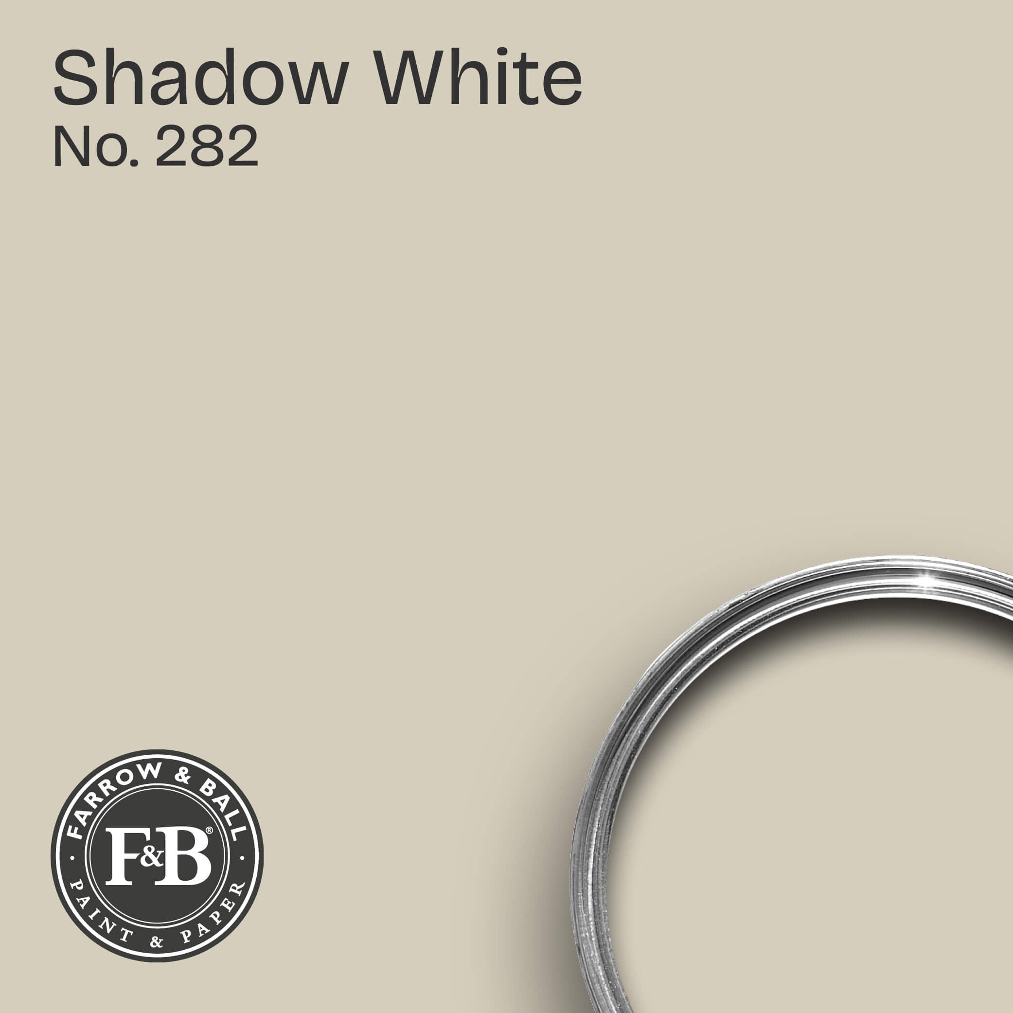 Farrow & Ball Wandfarbe Shadow White No. 282