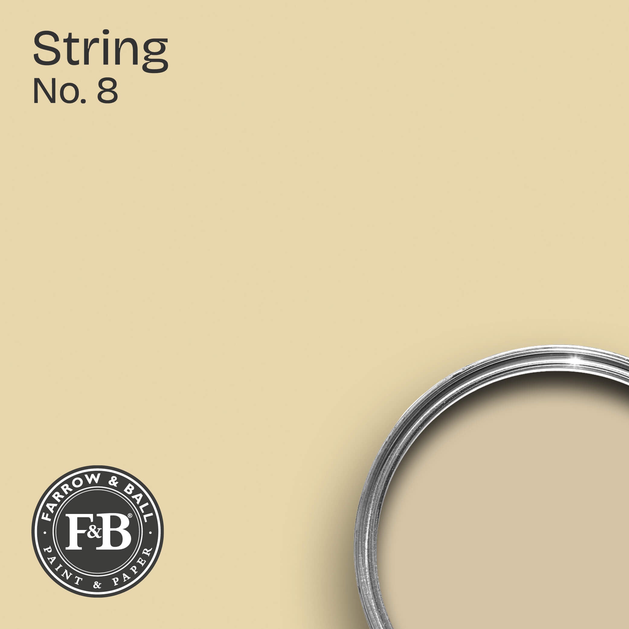 Farrow & Ball Wandfarbe String No. 8