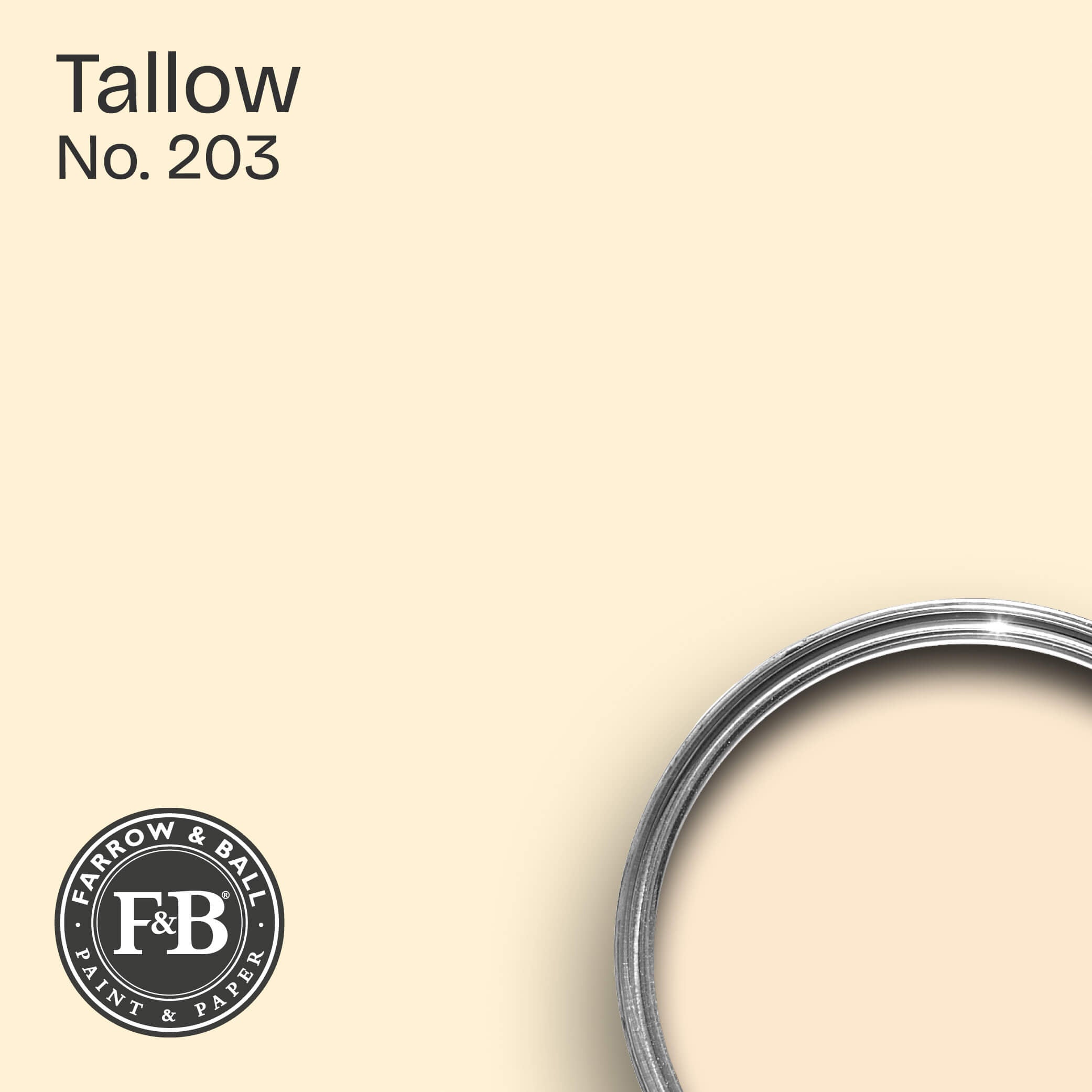 Farrow & Ball Wandfarbe Tallow No. 203