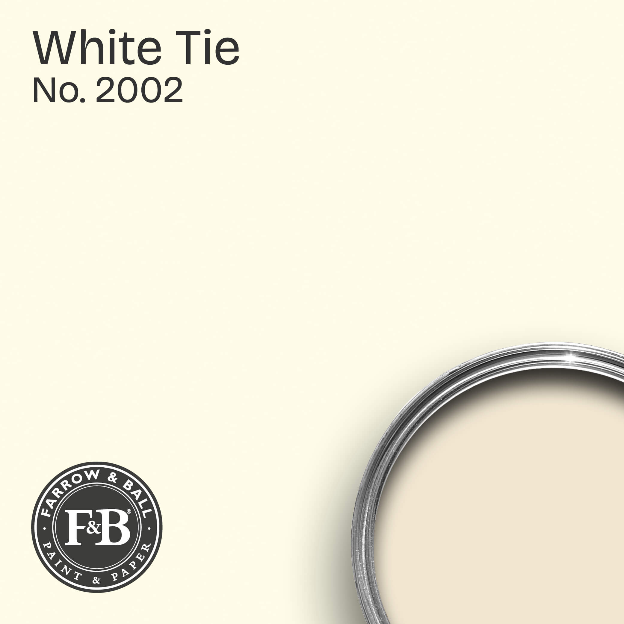 Farrow & Ball Wandfarbe White Tie No. 2002