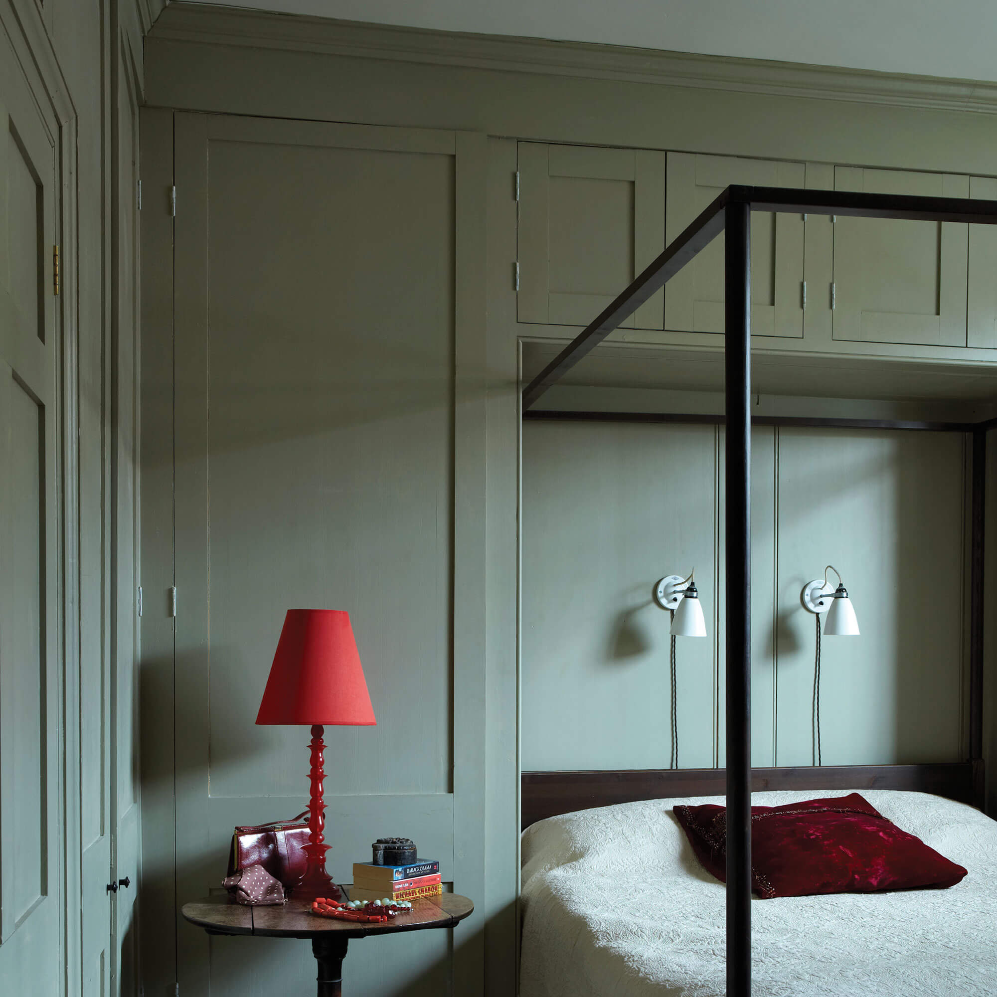 farrow & ball french gray 18 im schlafzimmer