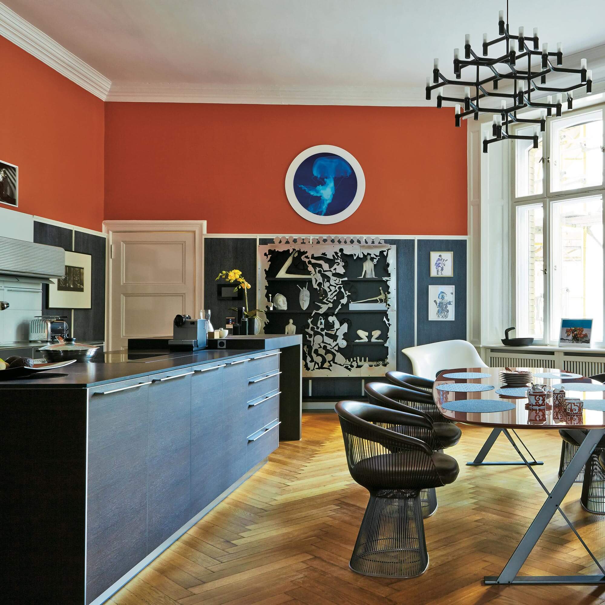 farrow & ball charlotte´s  locks 268 als wandfarbe in der küche