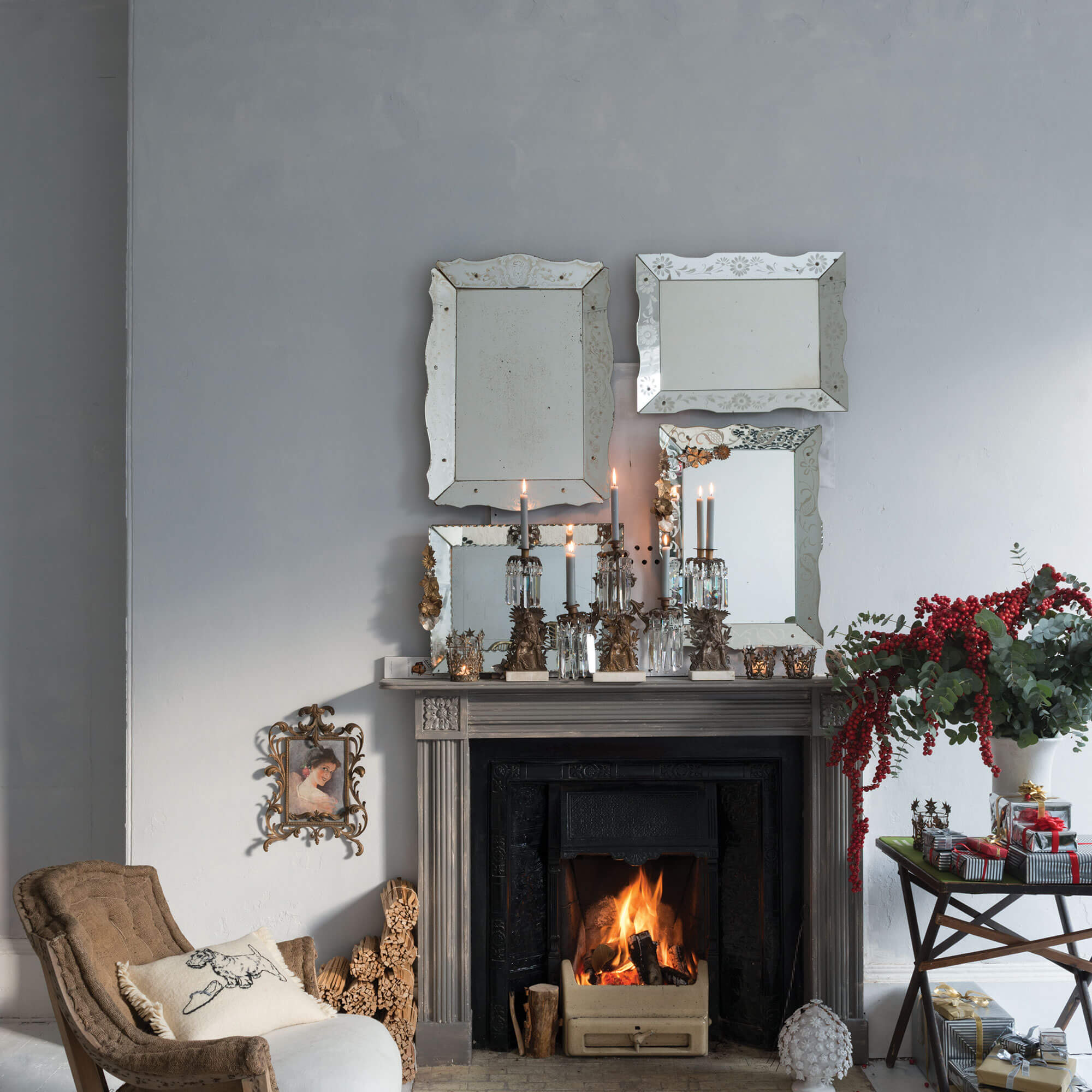 farrow & ball dimpse 227 rund um den kamin