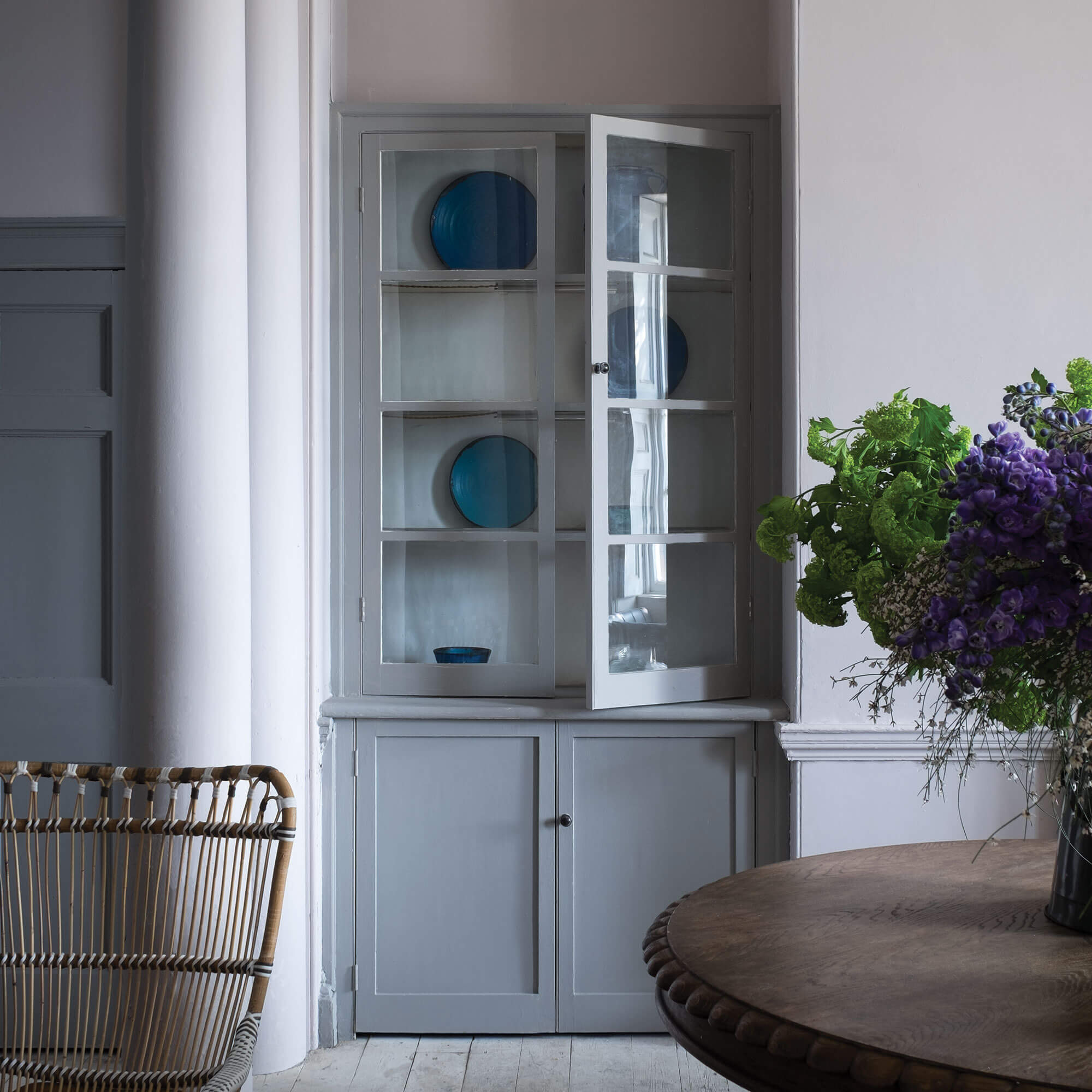 farrow & ball worsted 284 auf holzmöbeln