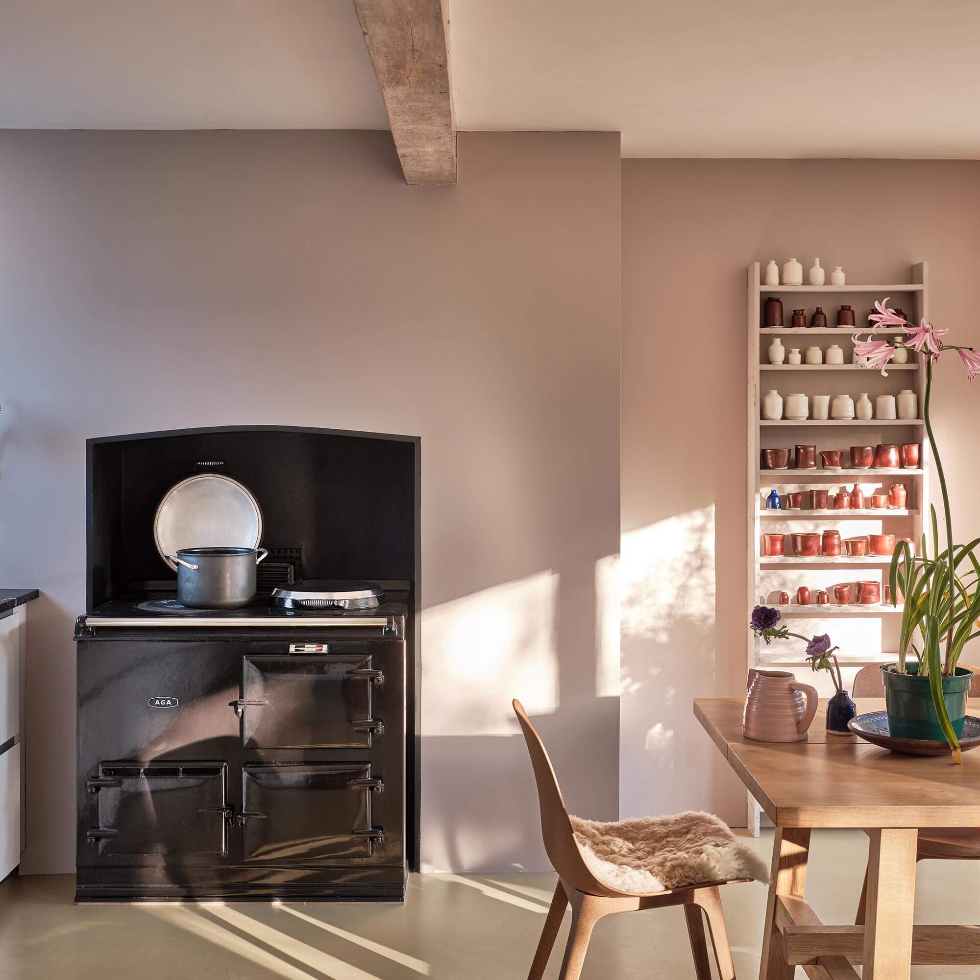 farrow & ball peignoir 286 in der küche