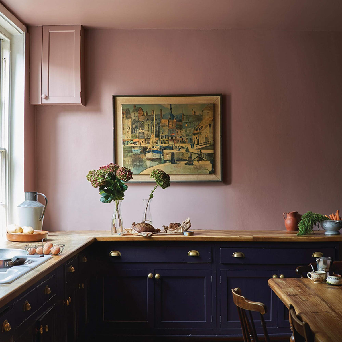 farrow & ball sulking room pink 295 in der küche
