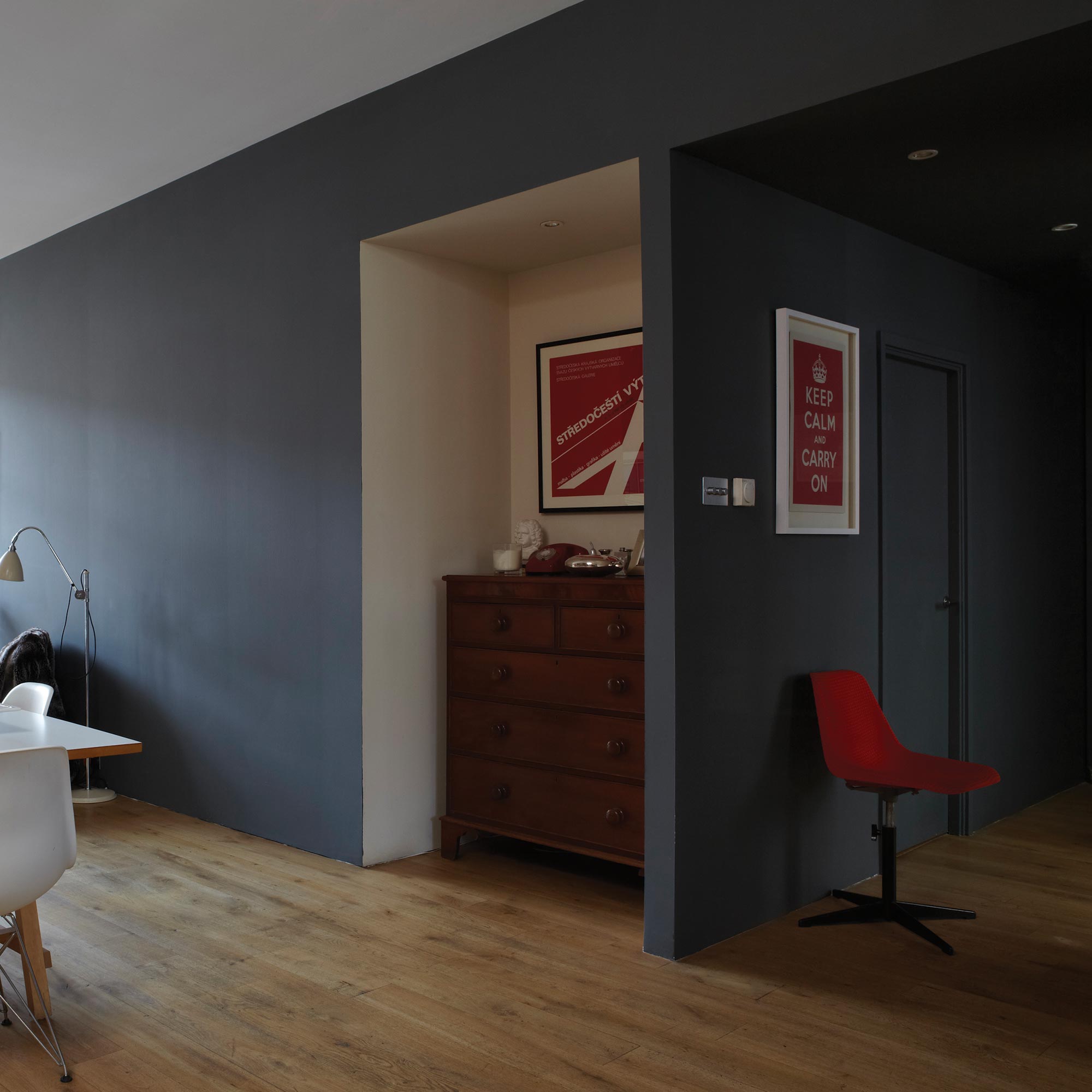 farrow & ball railings 31 als wandfarbe im esszimmer