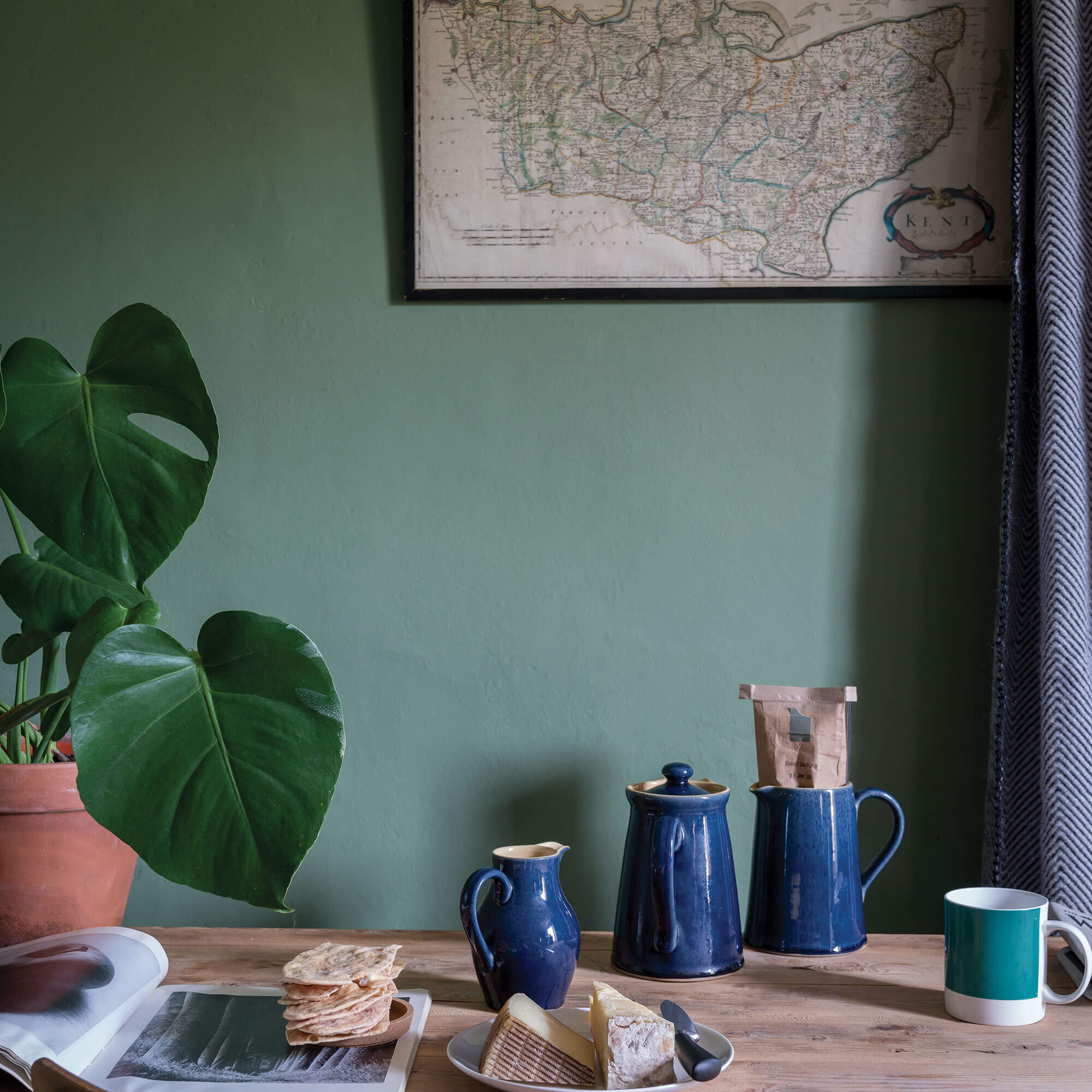 farrow & ball calke green 34 als wandfarbe