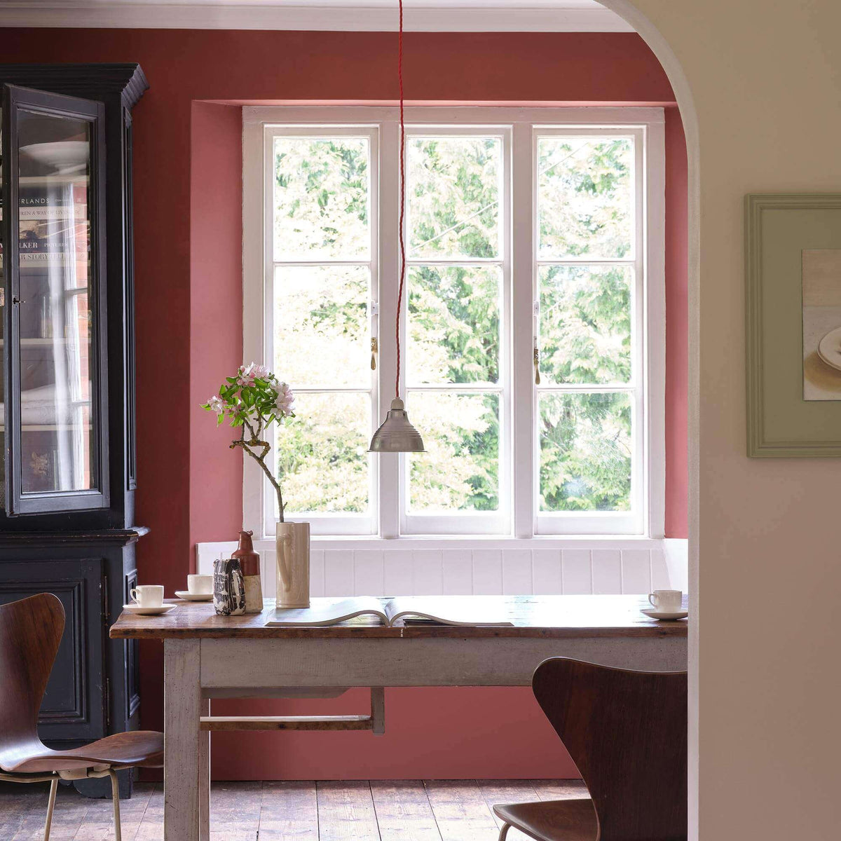 farrow & ball etruscan red 56 im wohnzimmer
