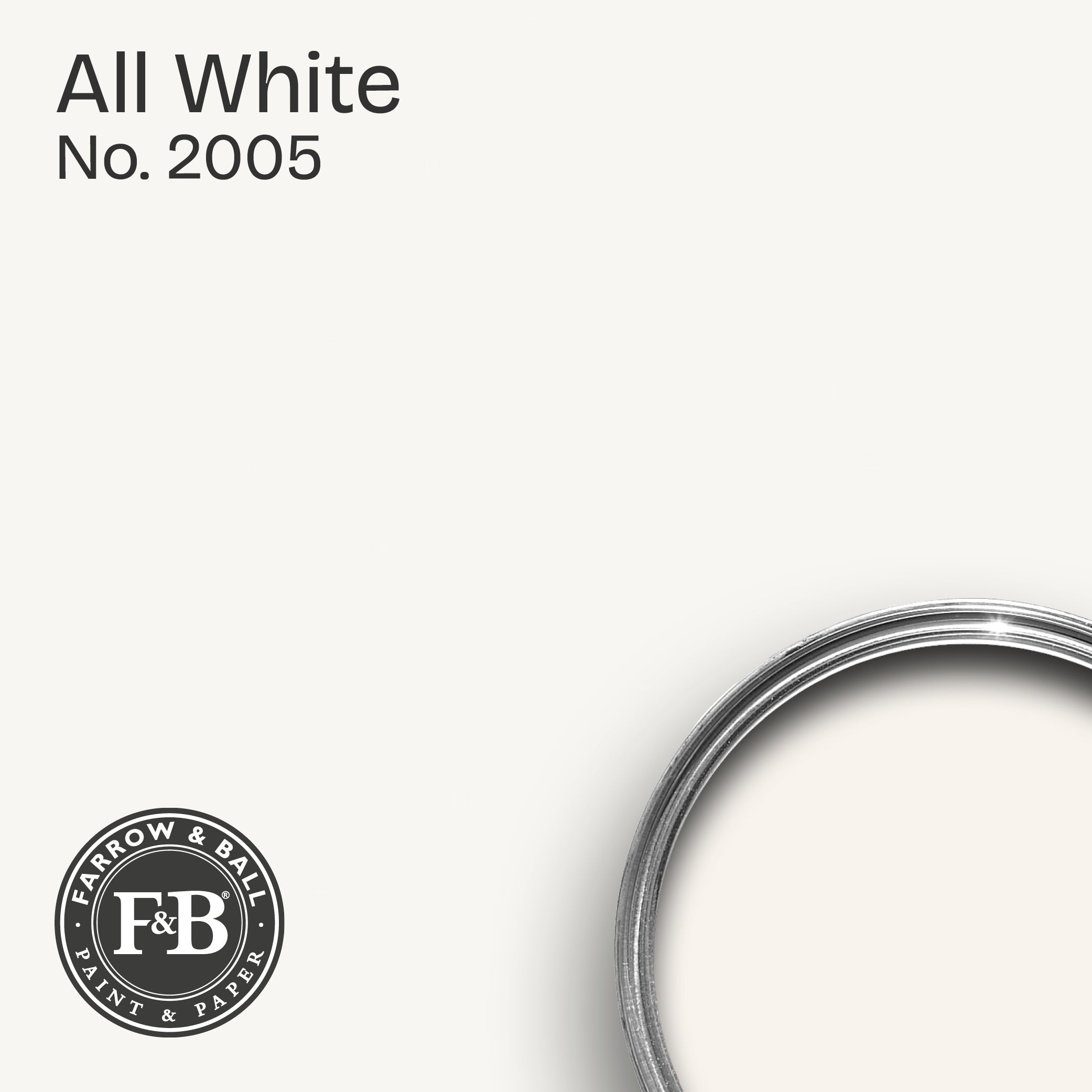 Farrow & Ball Wandfarbe All White No. 2005