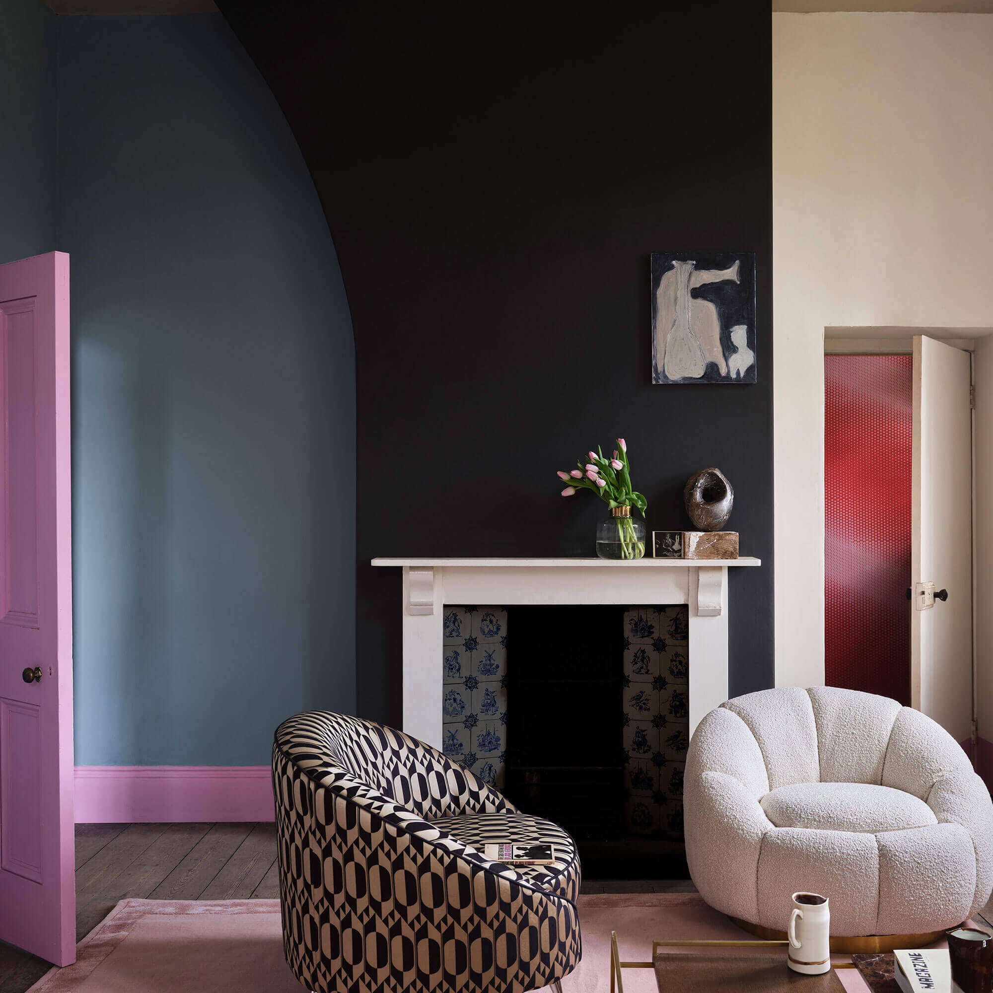 farrow & ball liquorice cb10 im wohnzimmer