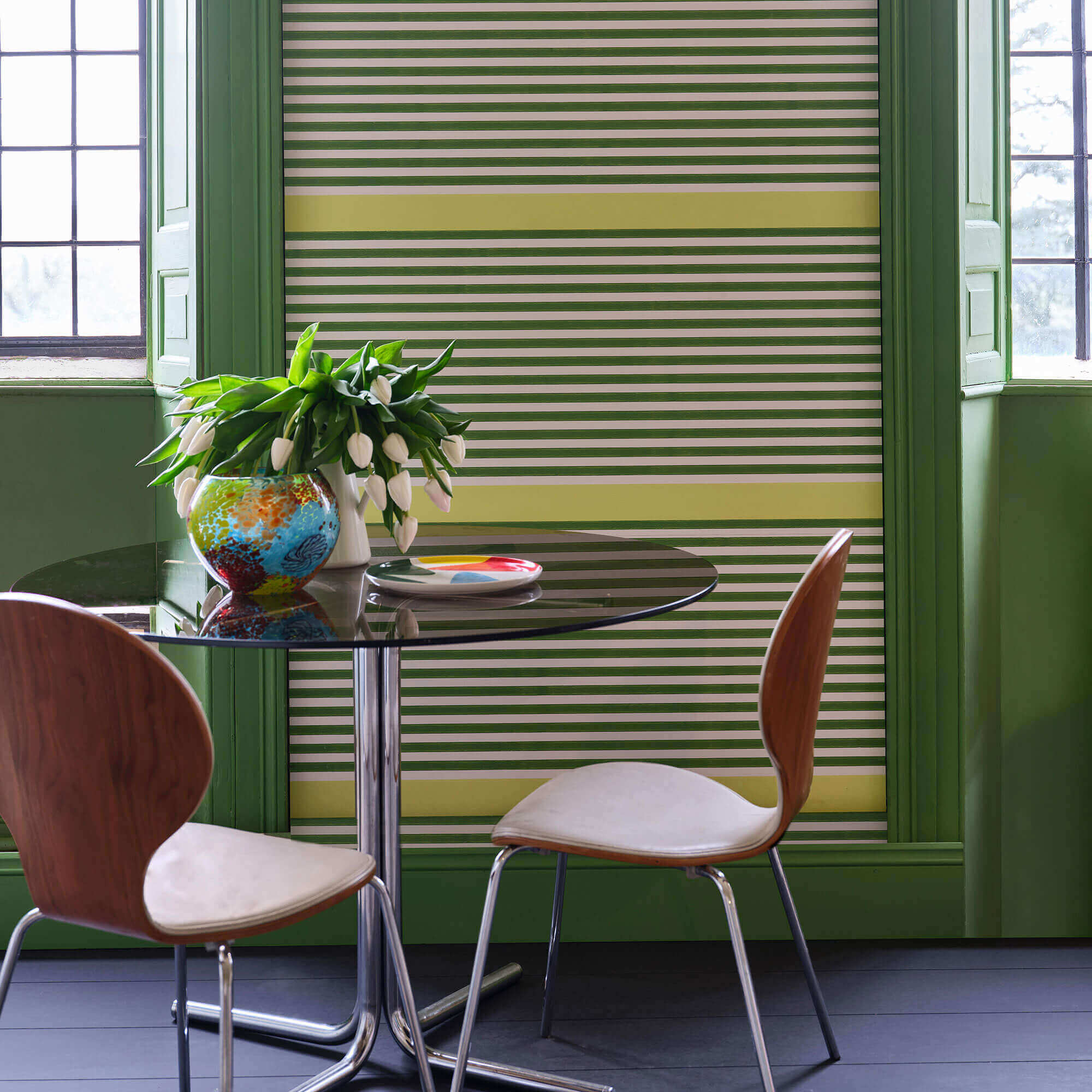 farrow & ball raw tomatillo cb6 im esszimmer