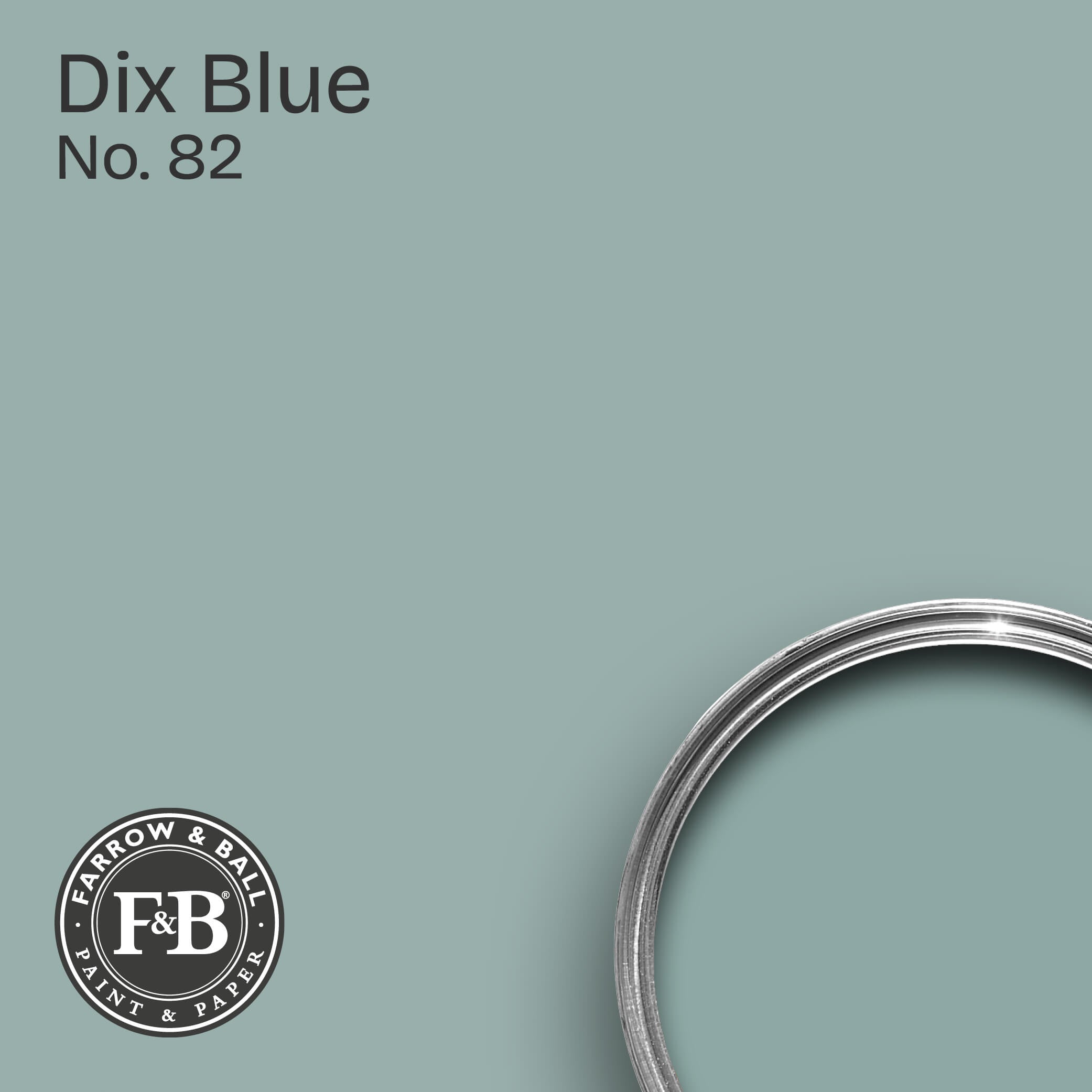 Farrow & Ball Wandfarbe Dix Blue No. 82