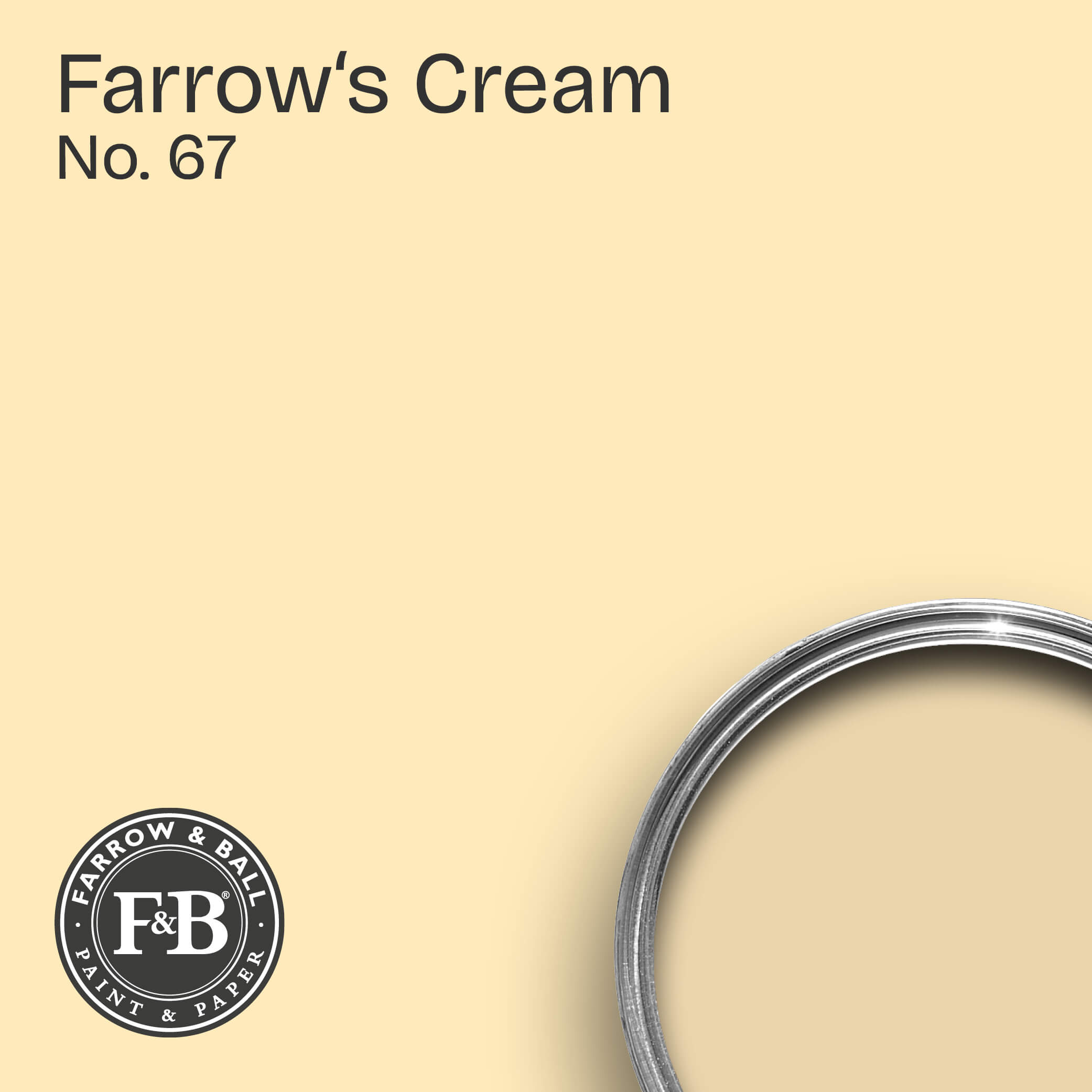 Farrow & Ball Wandfarbe Farrow´s Cream No. 67