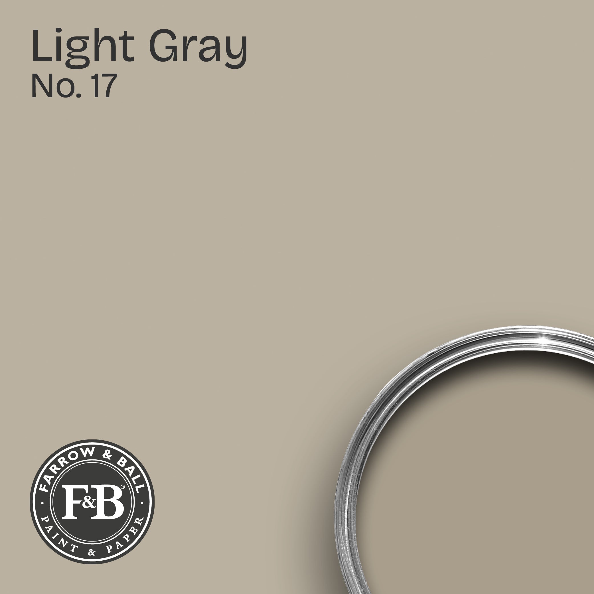 Farrow & Ball Wandfarbe Light Gray No. 17