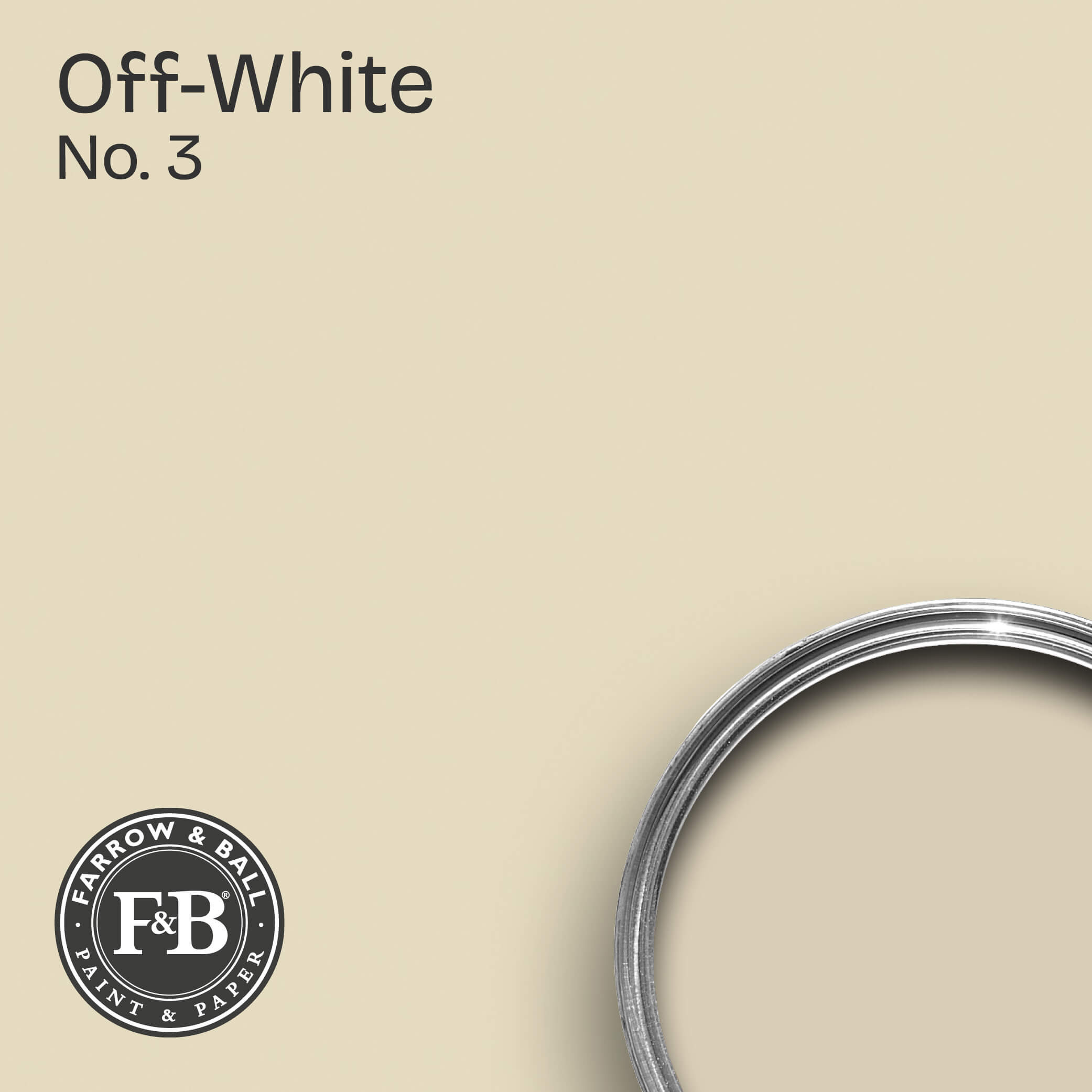 Farrow & Ball Wandfarbe Off-White No. 3