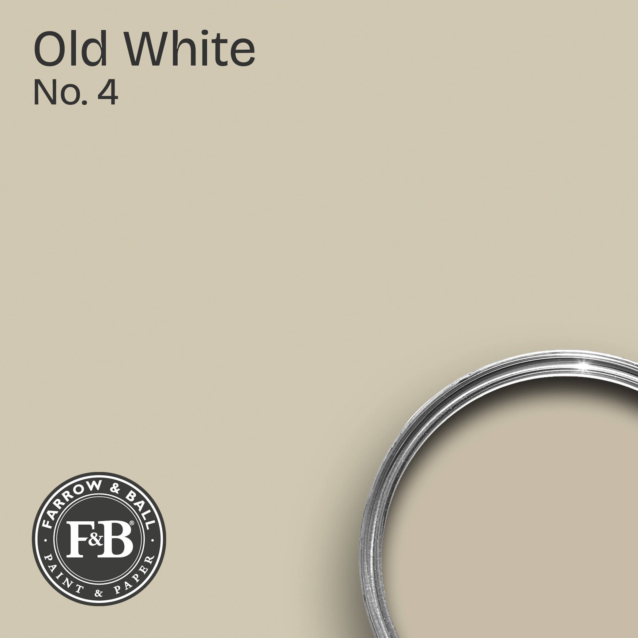 Farrow & Ball Wandfarbe Old White No. 4
