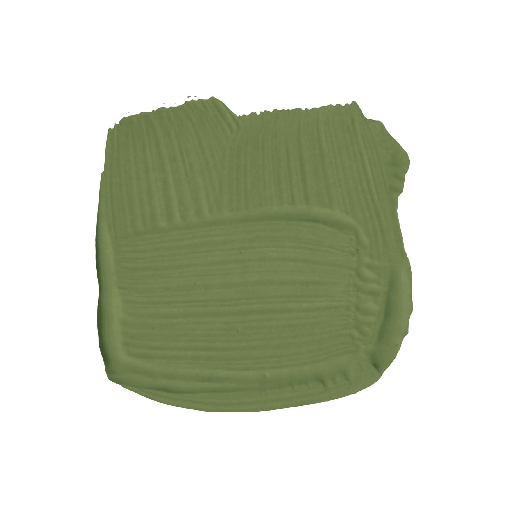 Pinselstrich der Wandfarbe Sap Green No. 199 von Farrow & Ball